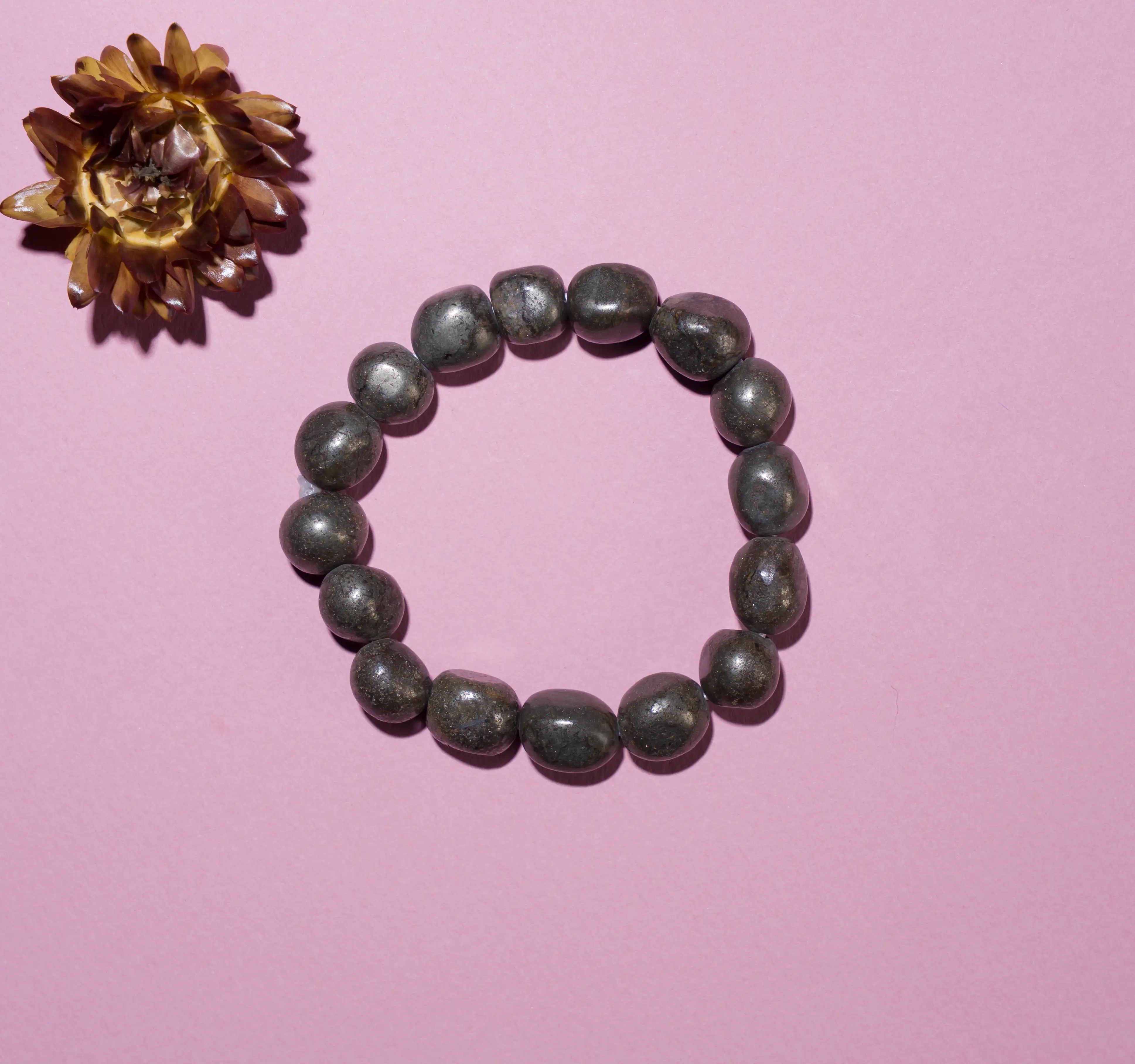 Pyrite crystal Tumble bracelet - secondary