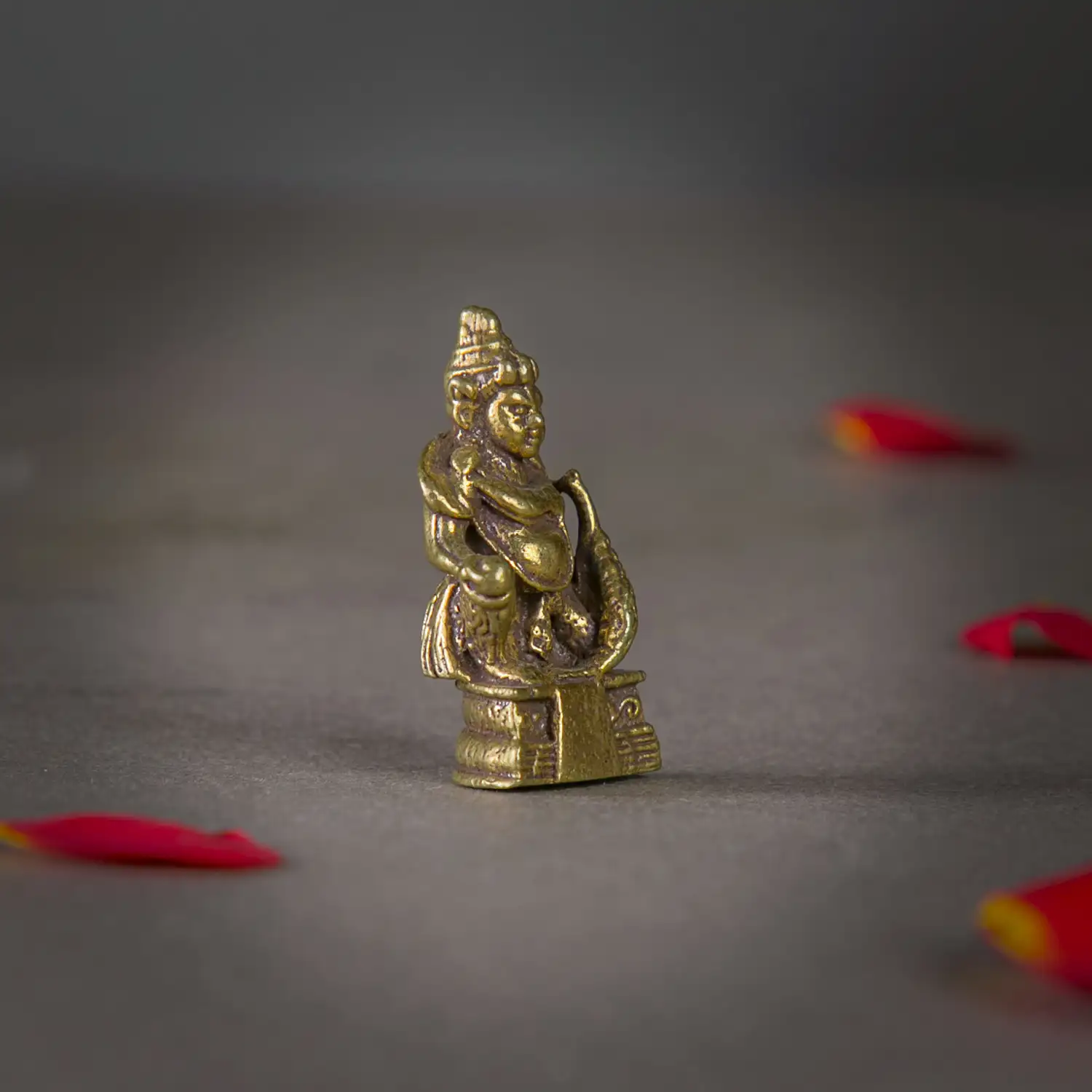 1 inch Brass sitting Kuber idol - image 3
