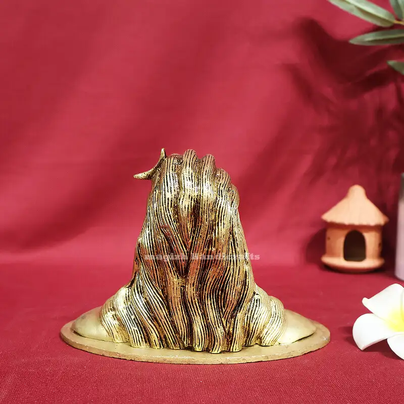 4 inches Brass Aadiyogi with Base idol - image 3
