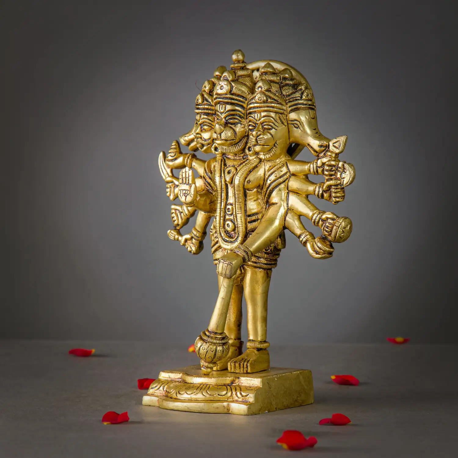 8 Inch Handcrafted Five-Faced Lord Hanuman - image 2