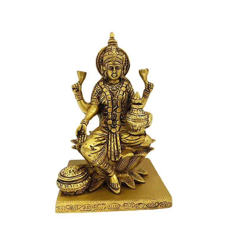 Brass kalasam Lotus Lakshmi 7inches