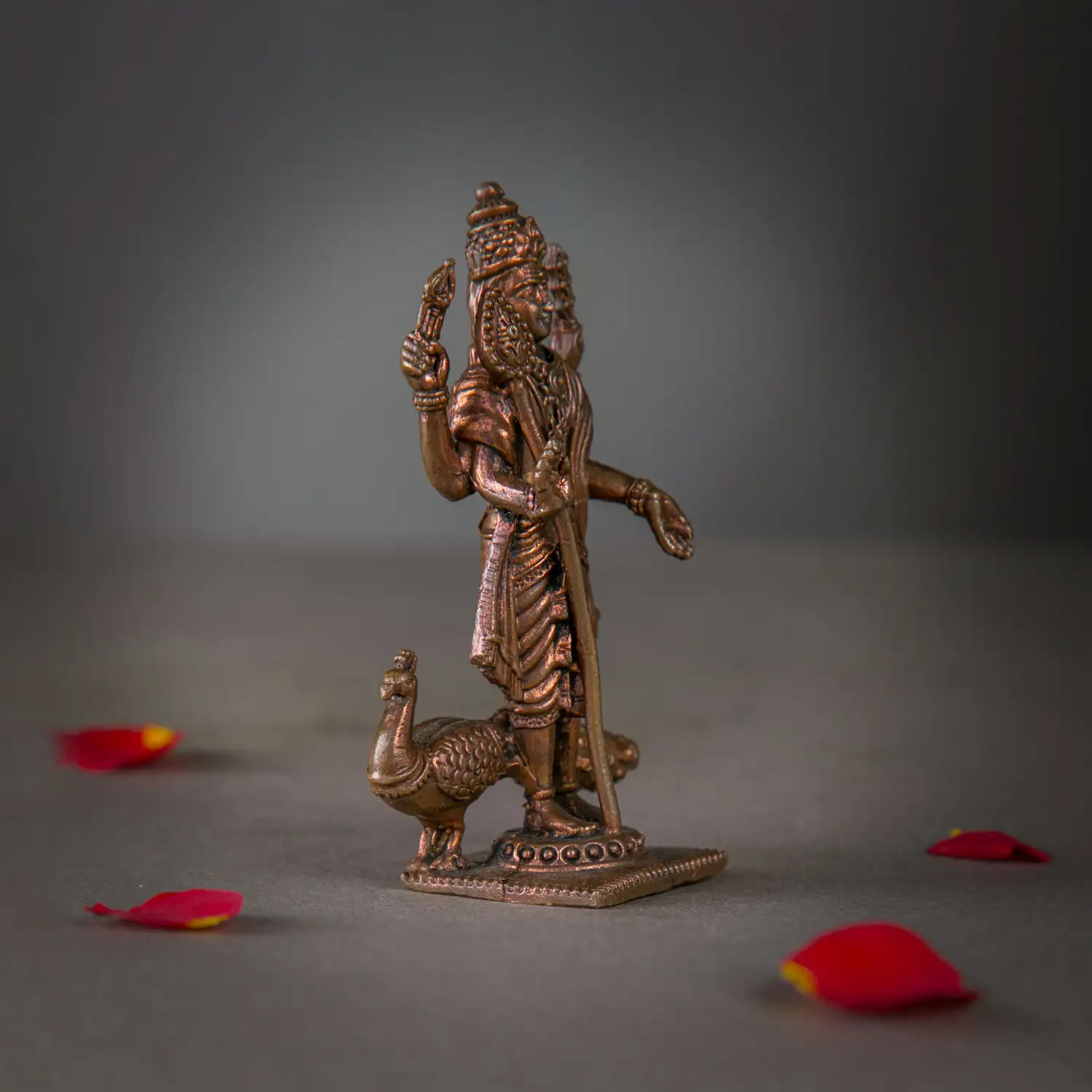 3.5 inches Copper Lord Murugan Idol - secondary
