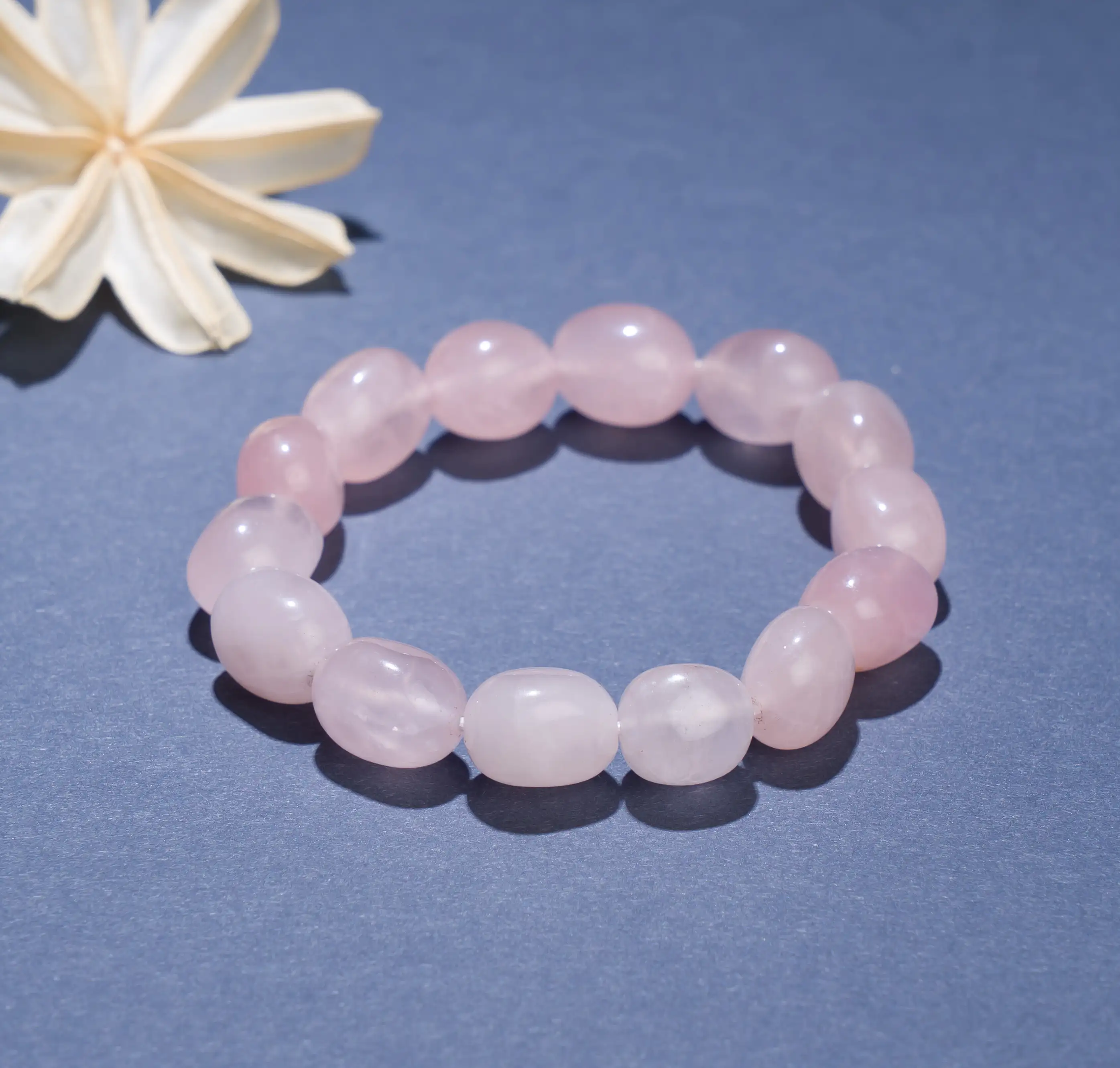 Rose Quartz cystal Tumble bracelet