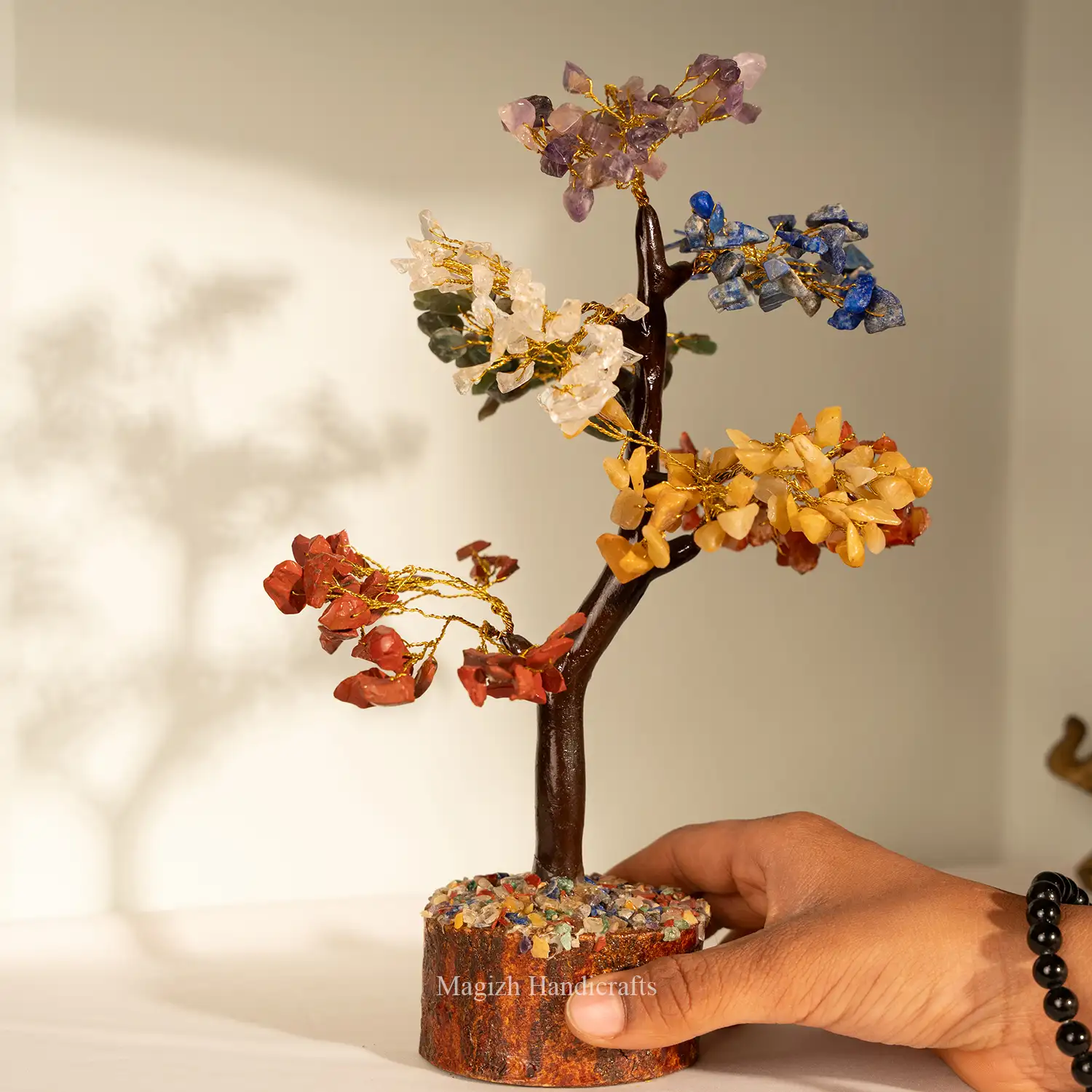 7 colors Chakra Crystal Stone gem tree