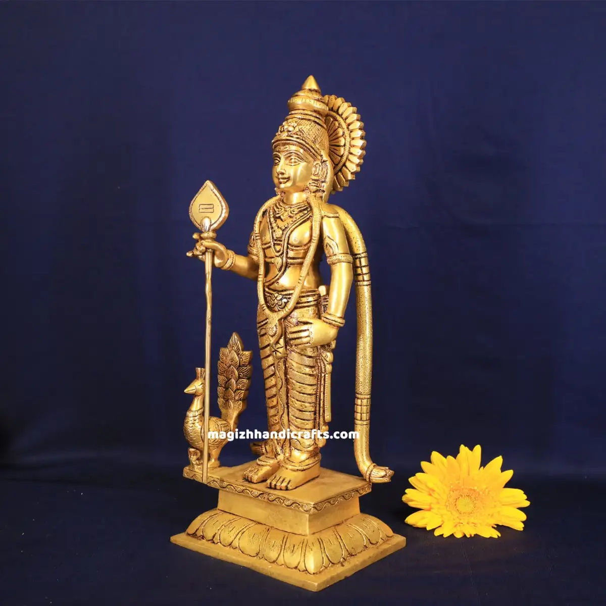 Brass Malaysia Murugan Idol - 15 inches - image 3