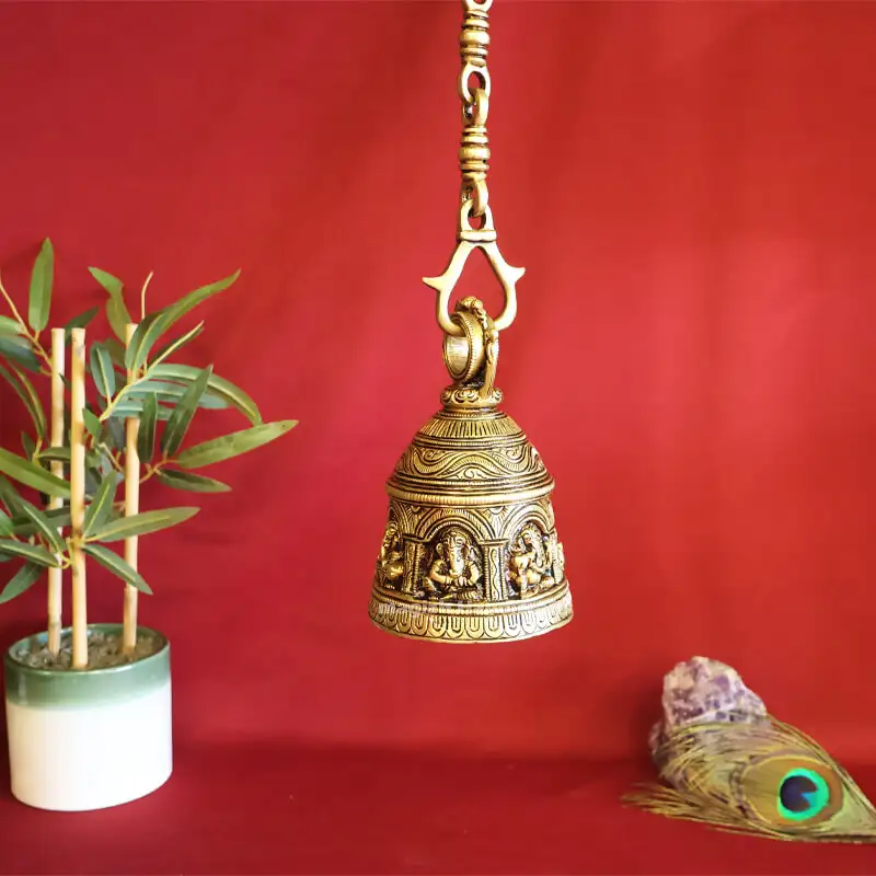 6 inches Ganesha Hanging Chain Bell SC