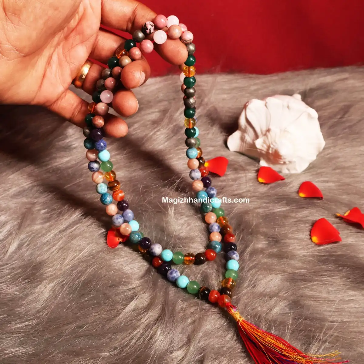 All in one crystal Stone mala - 8 mm