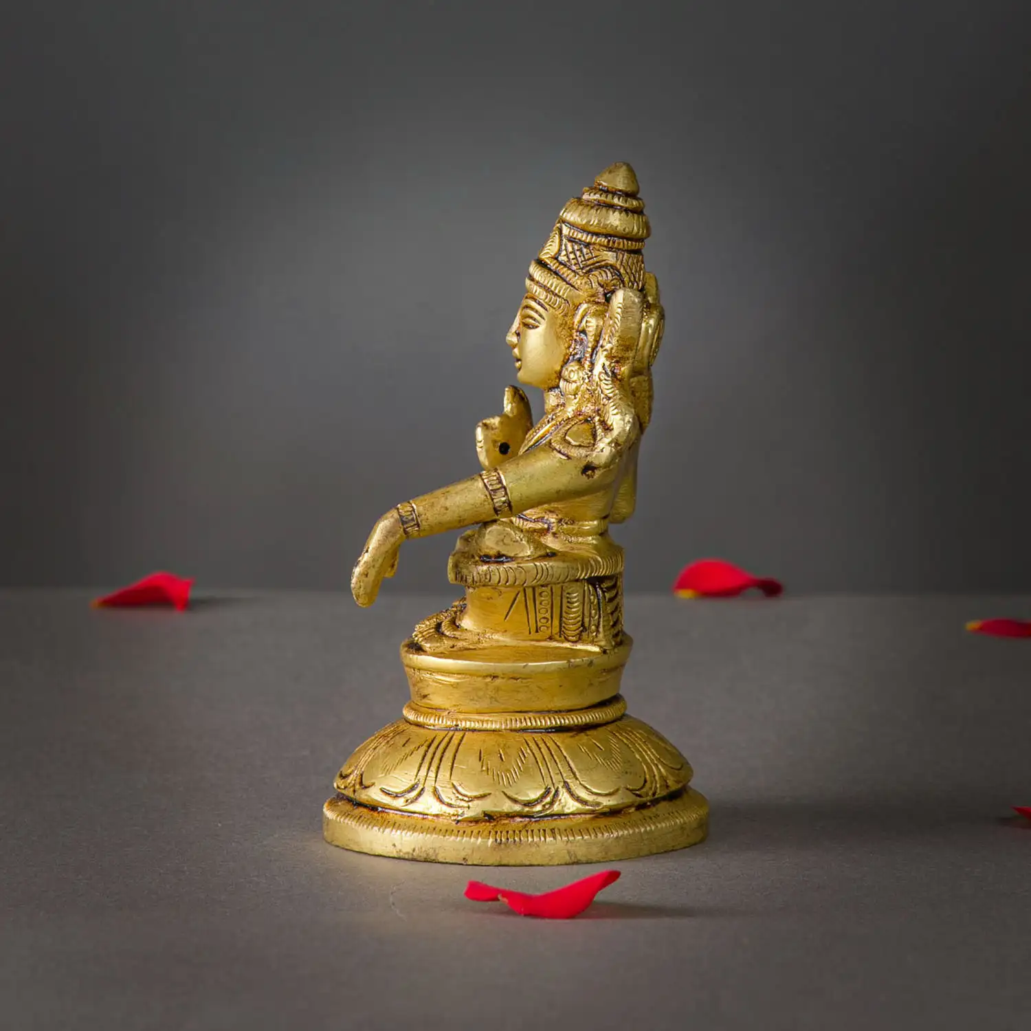 4.5 inch Brass Ayyappan Swamy Idol - secondary
