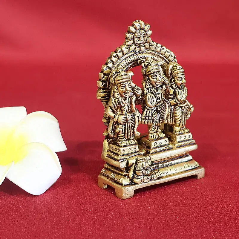 3 inches Brass Ram Darbar idol - secondary