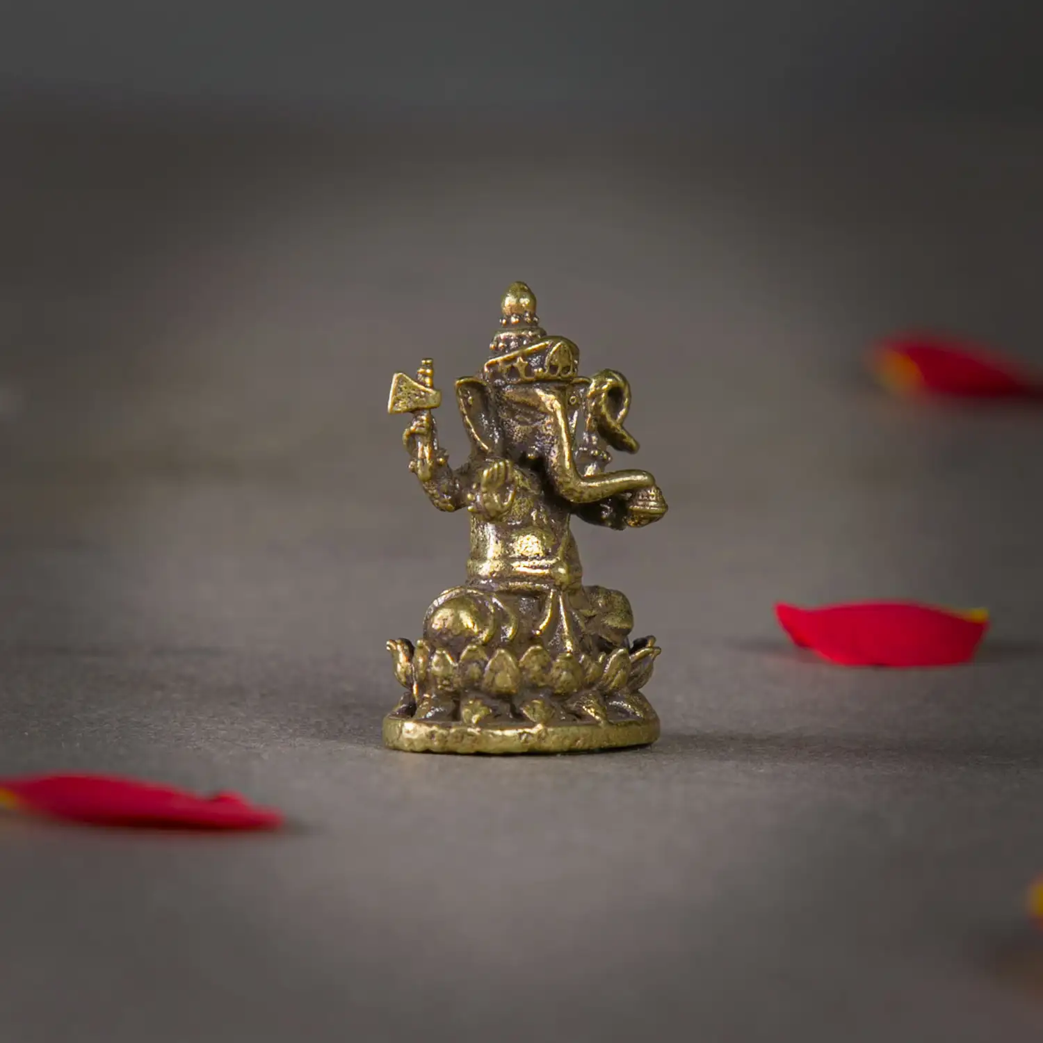 1 inch mini sitting Lotus Ganesha Idol - secondary