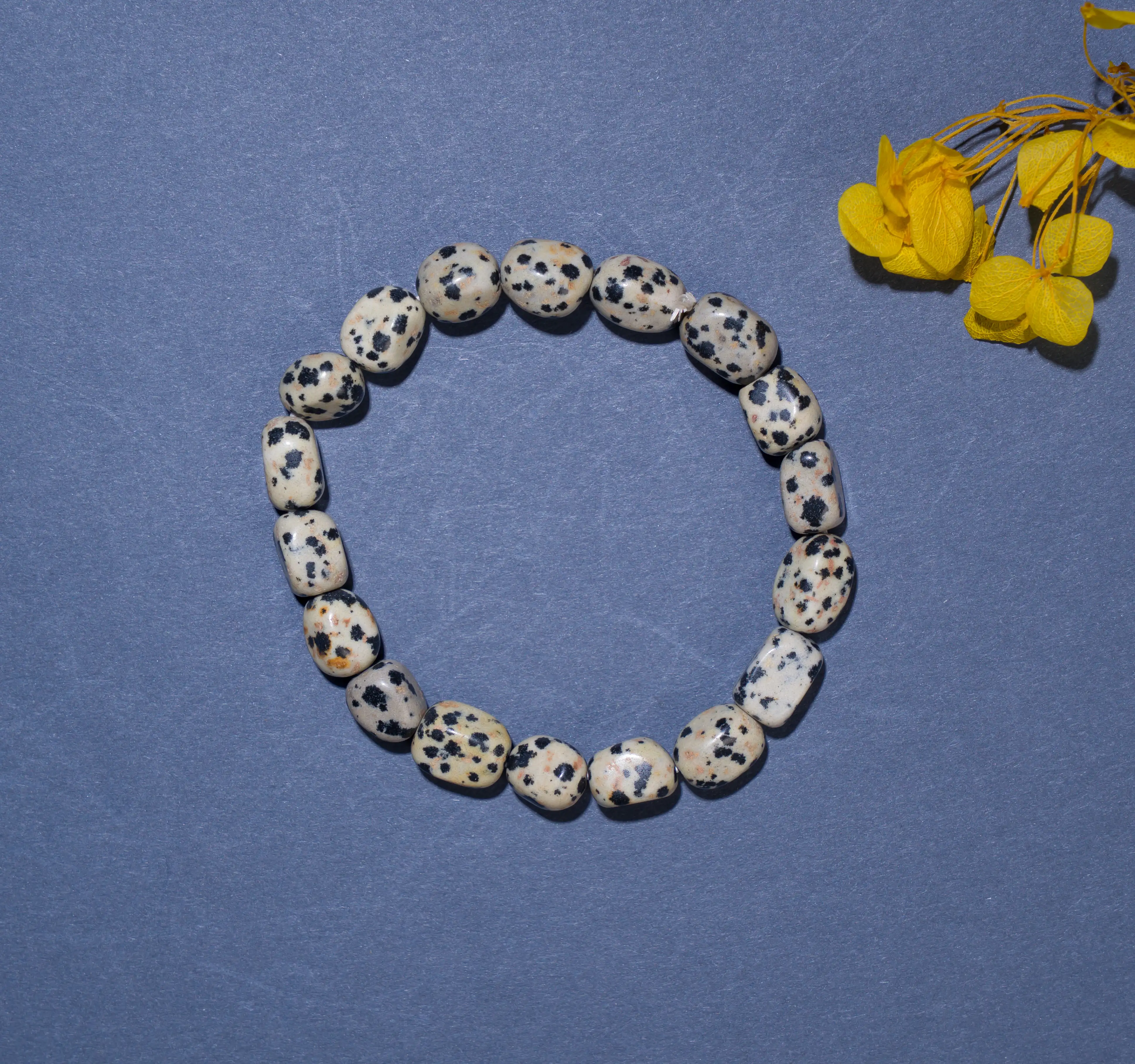 Dalmatian Jasper crystal Tumble bracelet - secondary