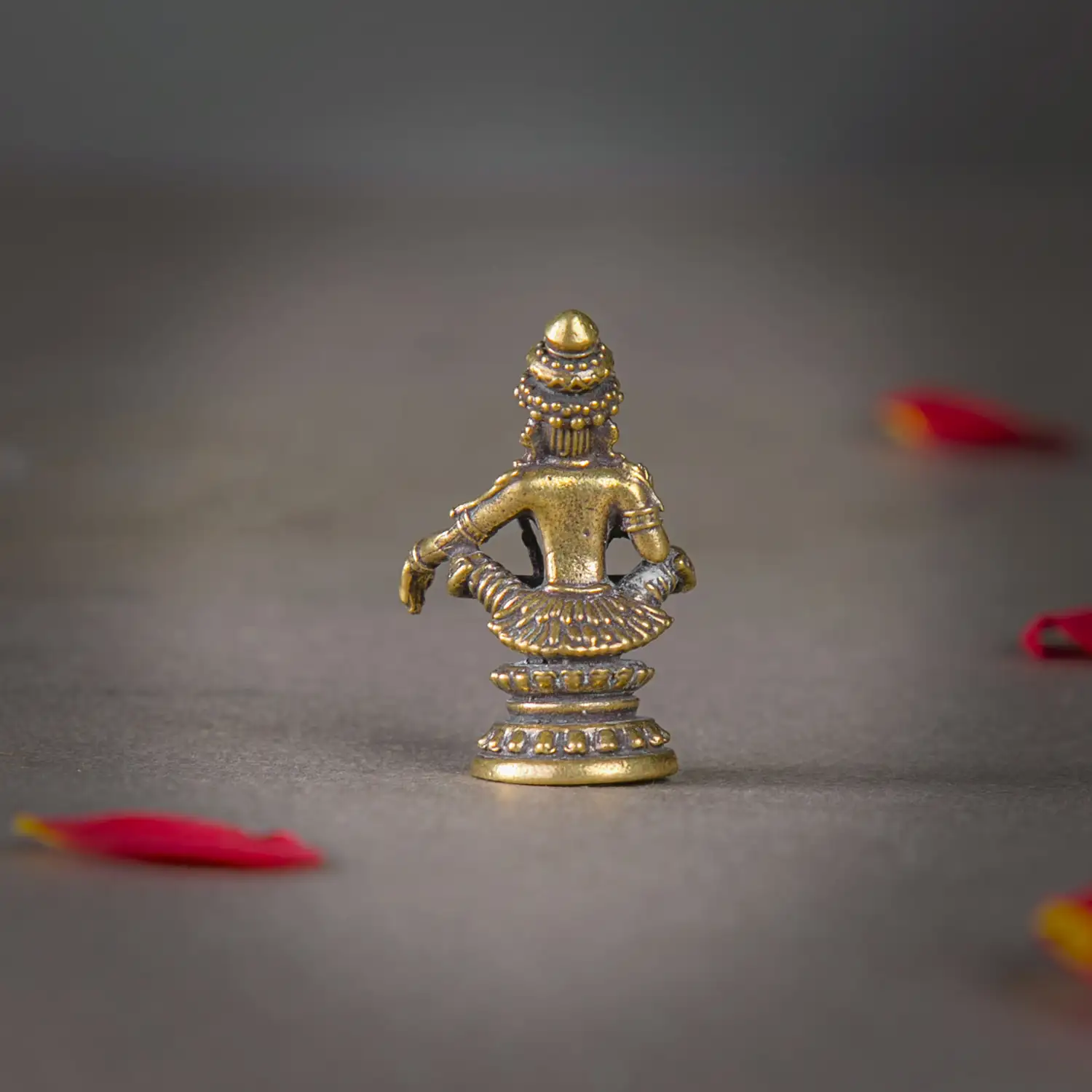 1 inche Handcrafted Mini Brass Ayyappan Vigraham - image 3
