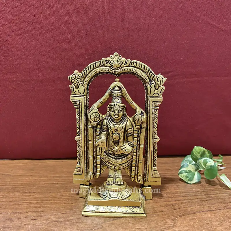 Brass Frame Thirupathi Balaji 6.5 inches