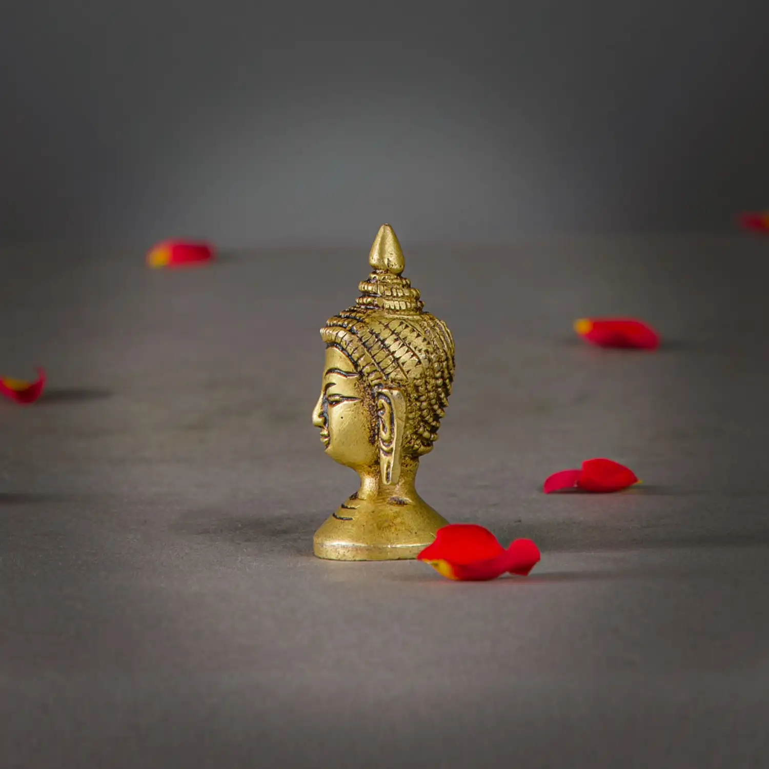 2 Inches Brass Buddha Head Idol - image 3