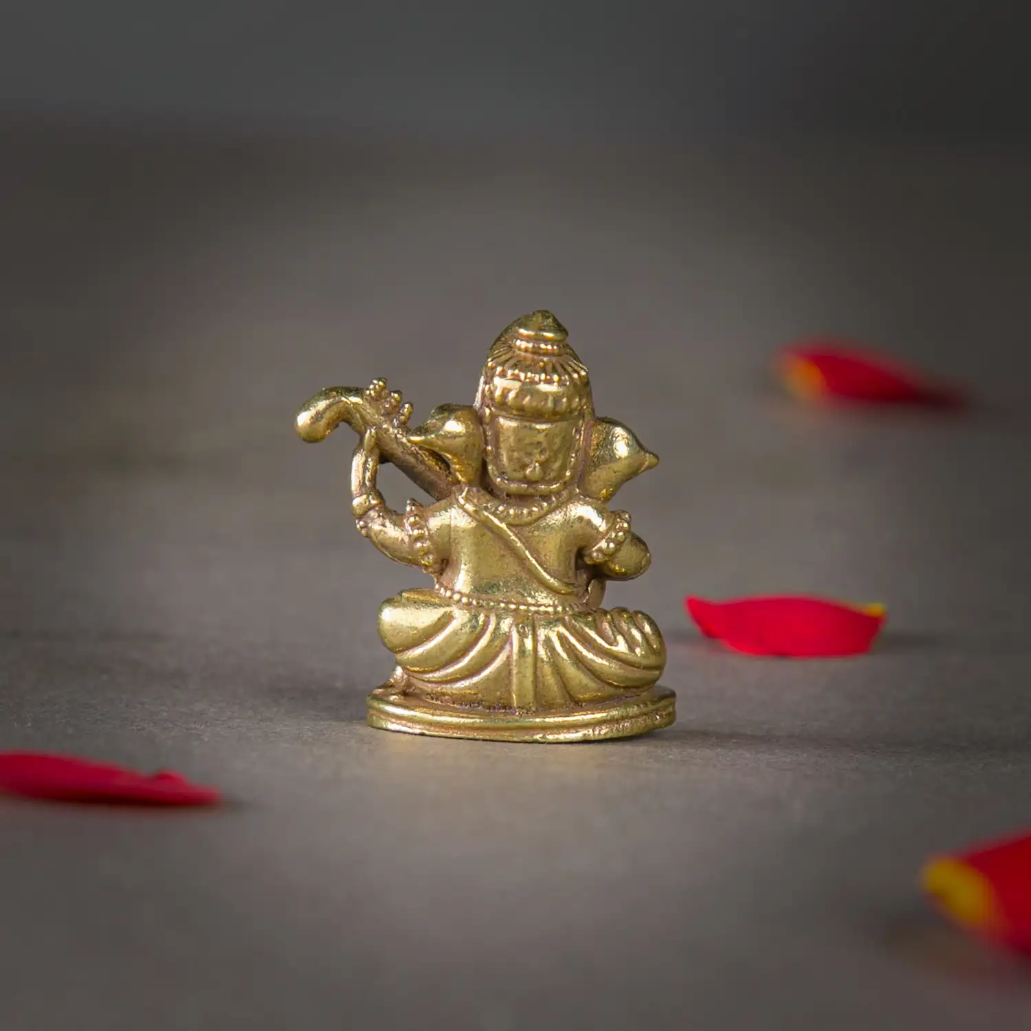 1 inch Handcrafted Mini Guitar Ganesha Statue - image 3