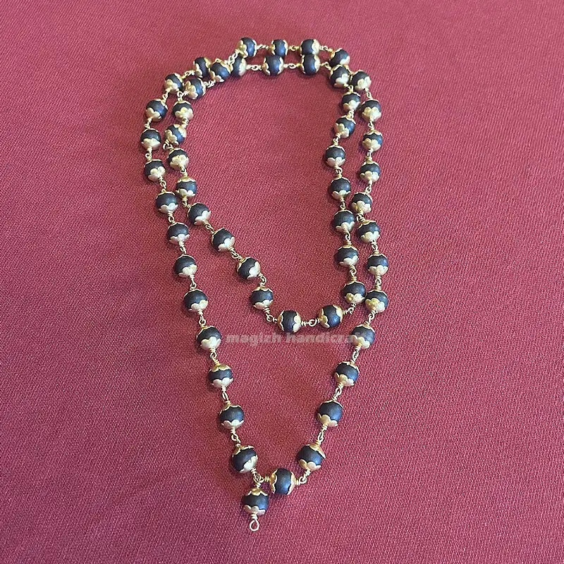 Original karungali mala with Impon capping - 8mm - secondary