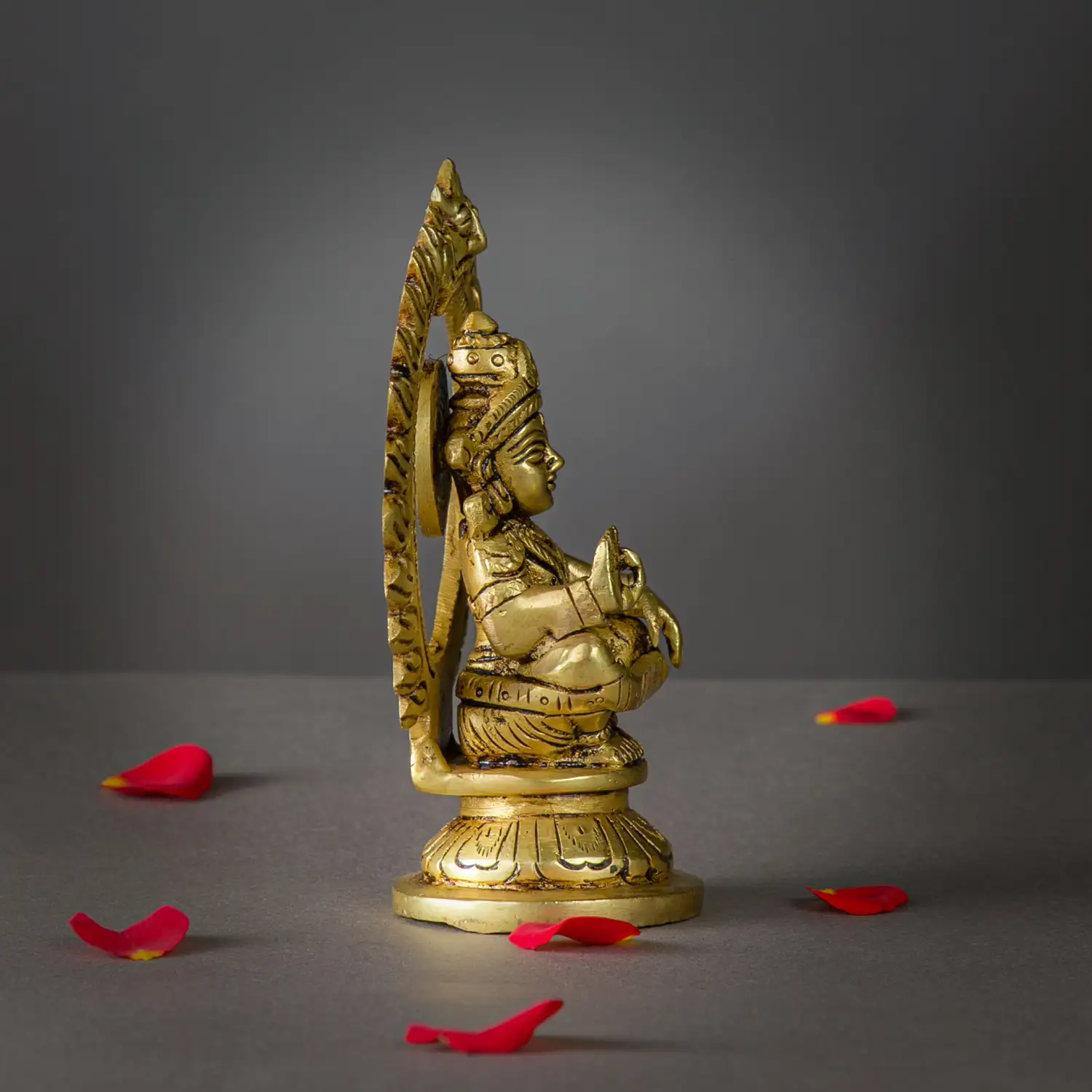 5 inch Brass Ayyappan Swamy Idol with thiruvachi - image 2
