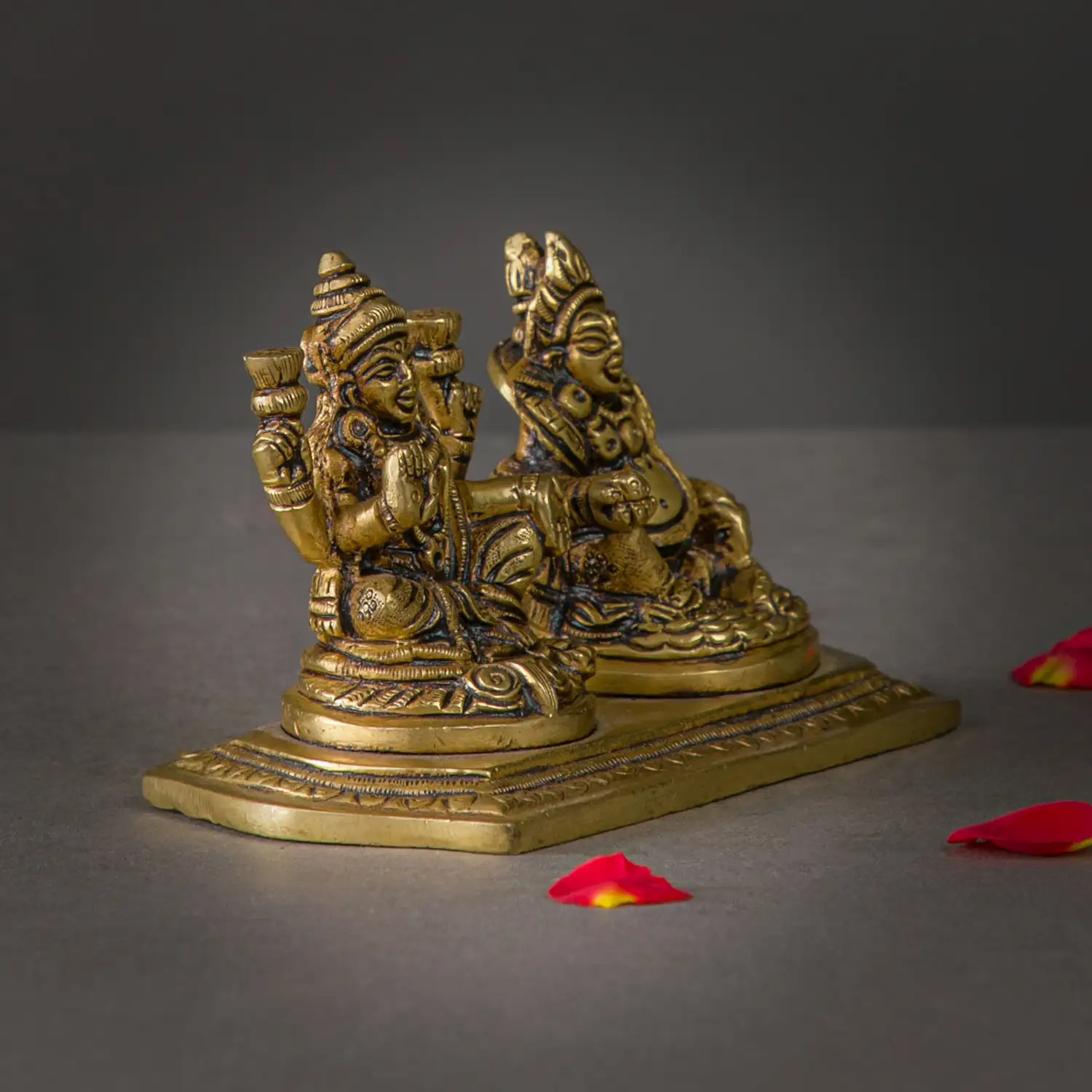 3 inches Brass Lakshmi Kuber Peedam Idol SC - image 3