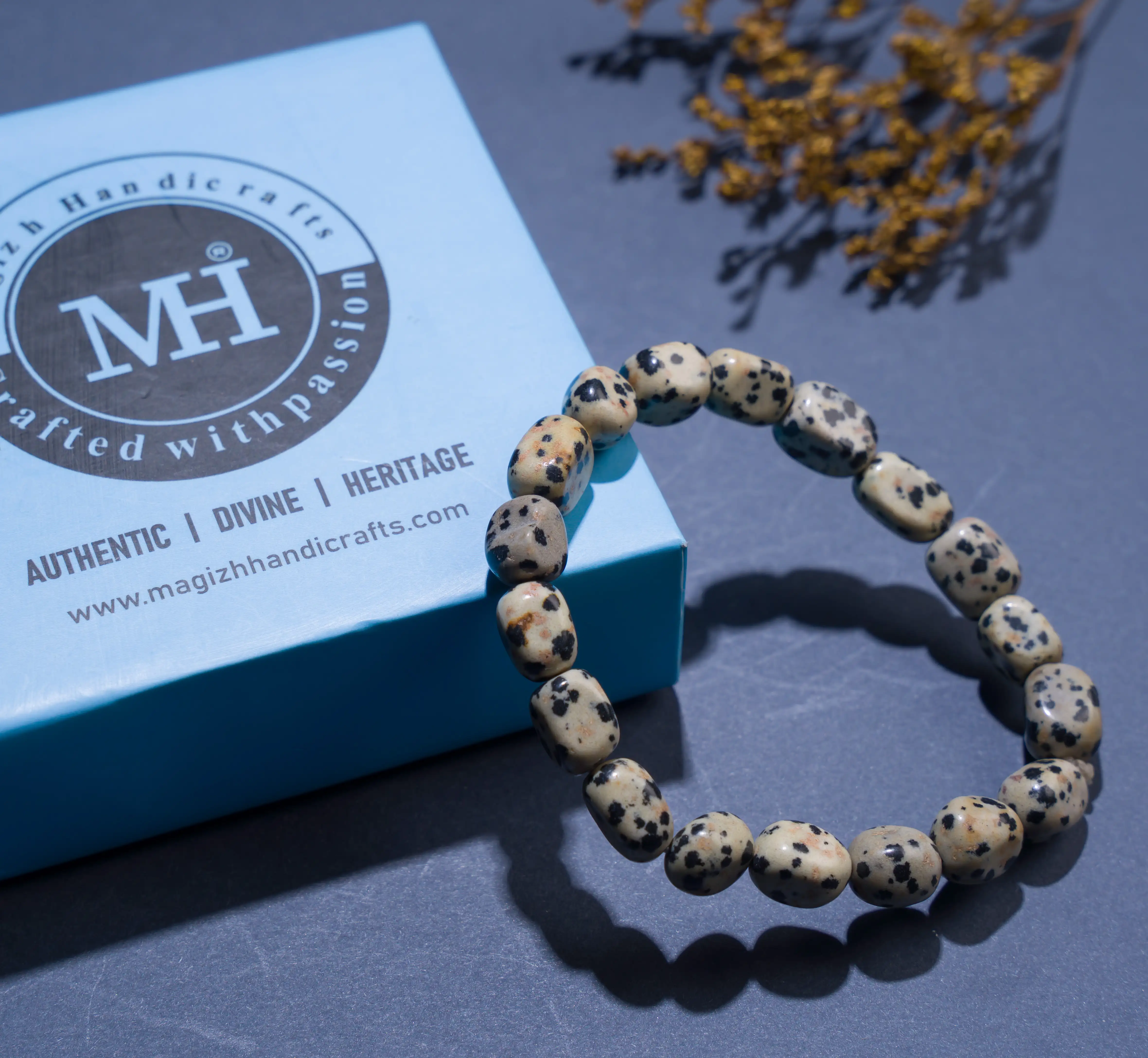 Dalmatian Jasper crystal Tumble bracelet - image 3