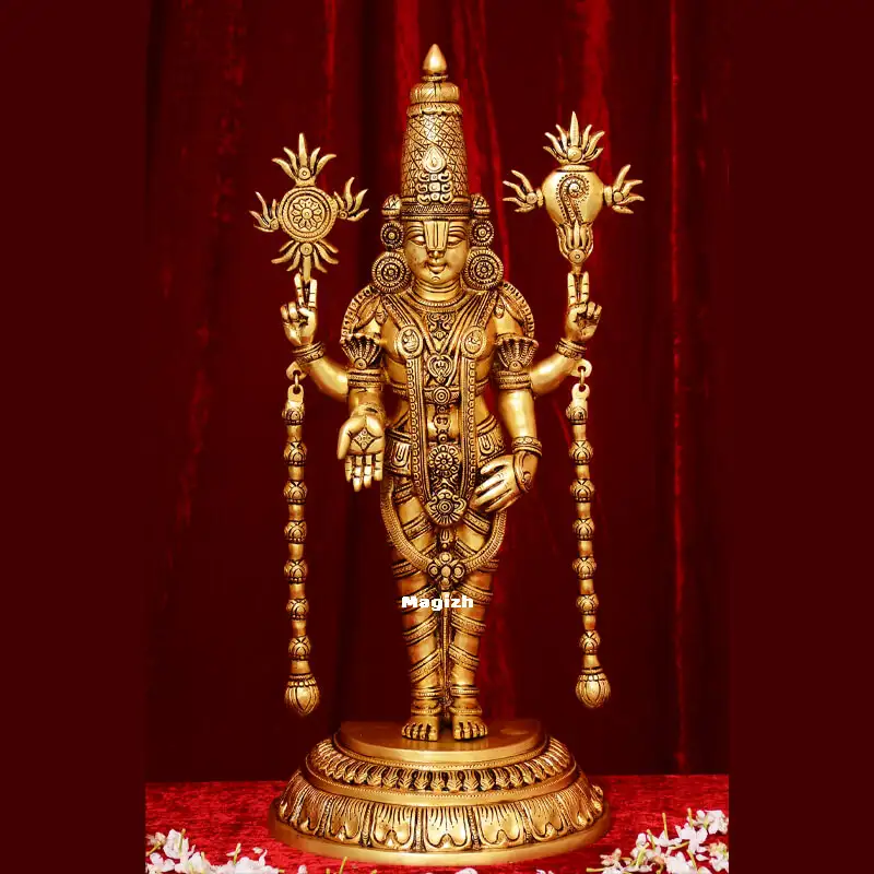 Brass Thirupathi Balaji idol - 23 inches - image 4