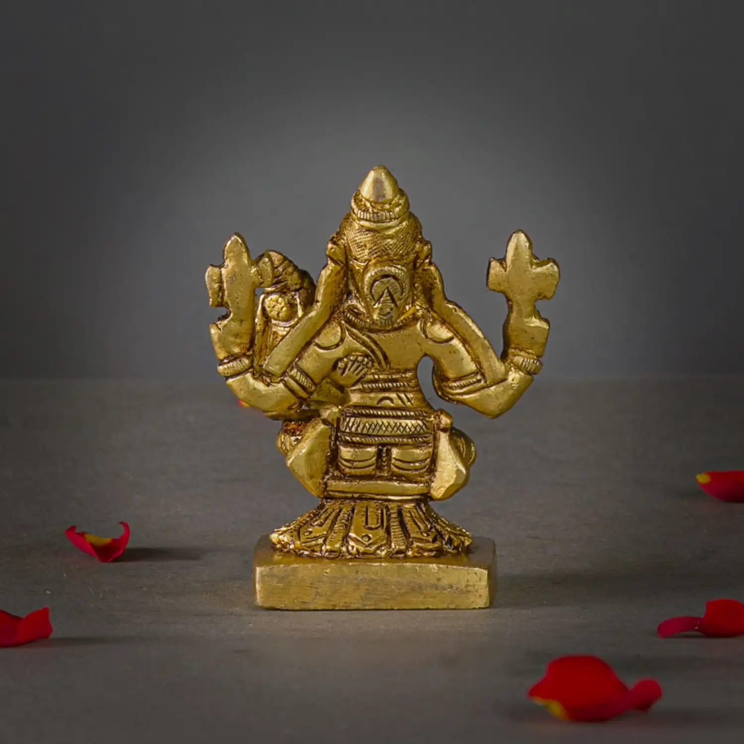 Brass Narasihma Lakshmi idol 3 Inches - image 4