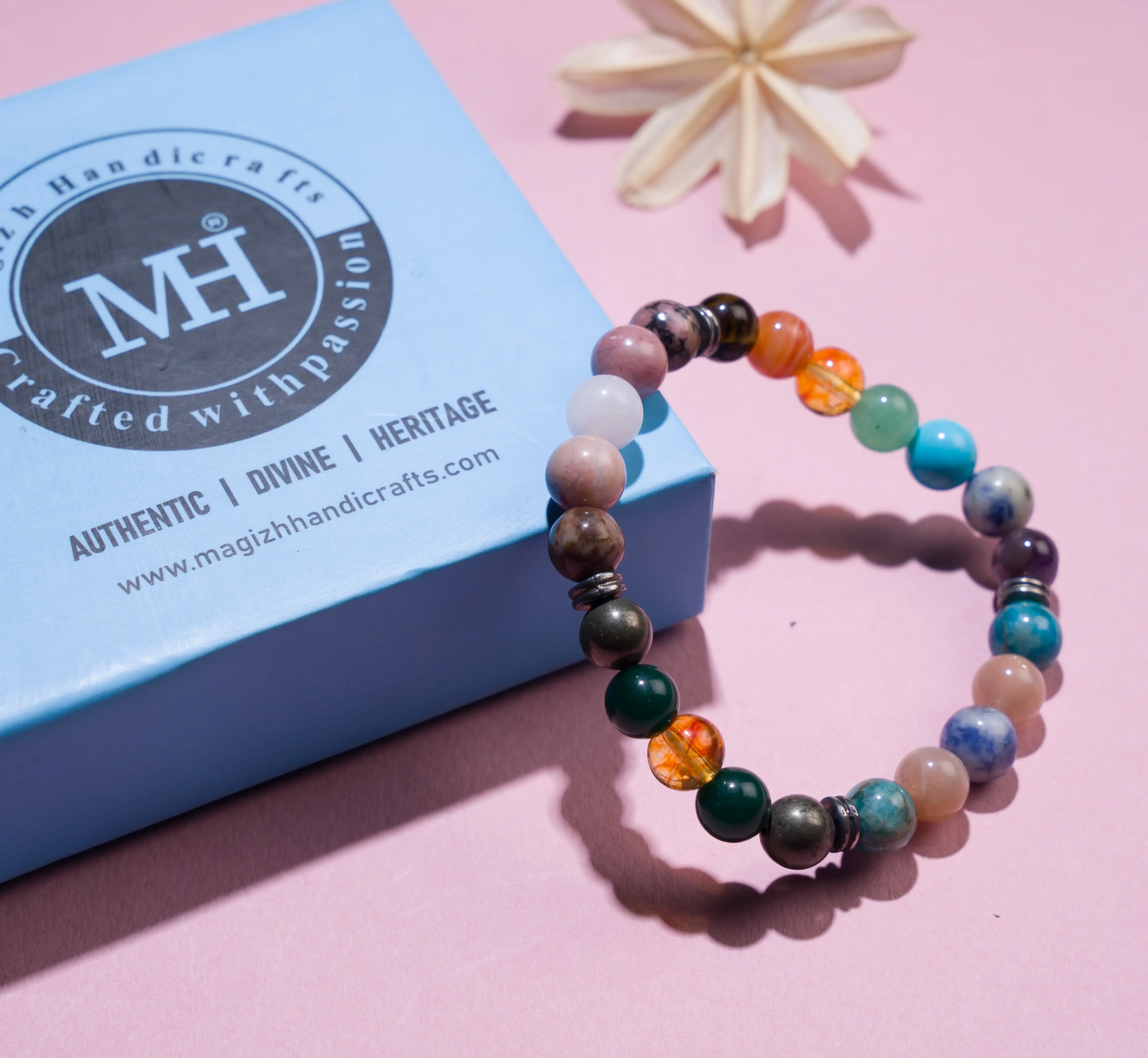 8mm All in one Healing crystal Bracelet - image 3