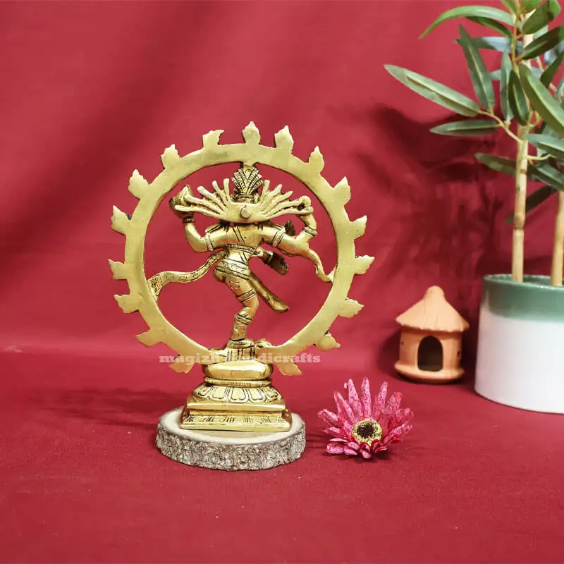 6.5 inches Brass Lord Natrajar Idol - image 3
