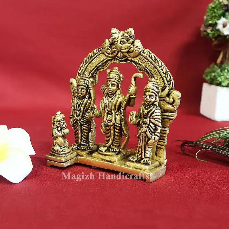 4.5 inches Brass RamRa Darbar idol - secondary