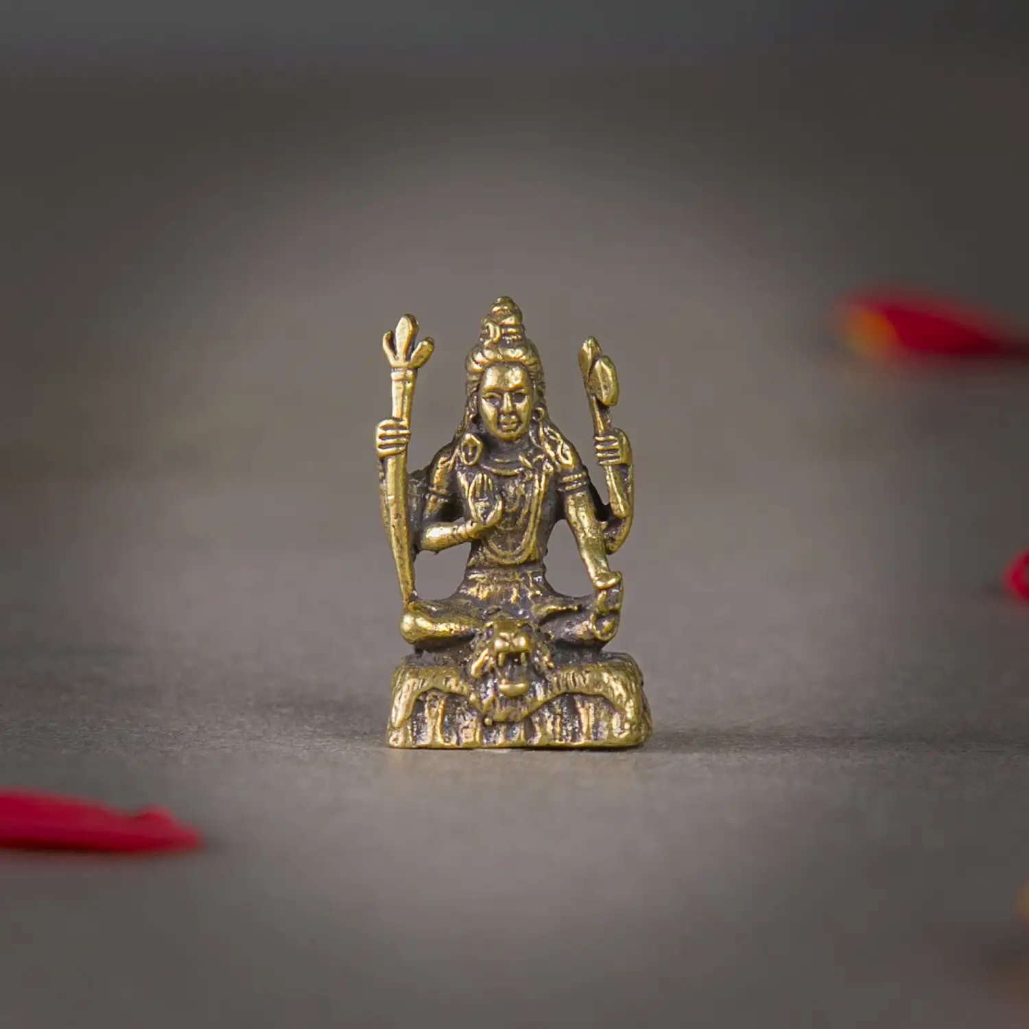 1 Inch Premium Brass Sitting Shiva Figurine