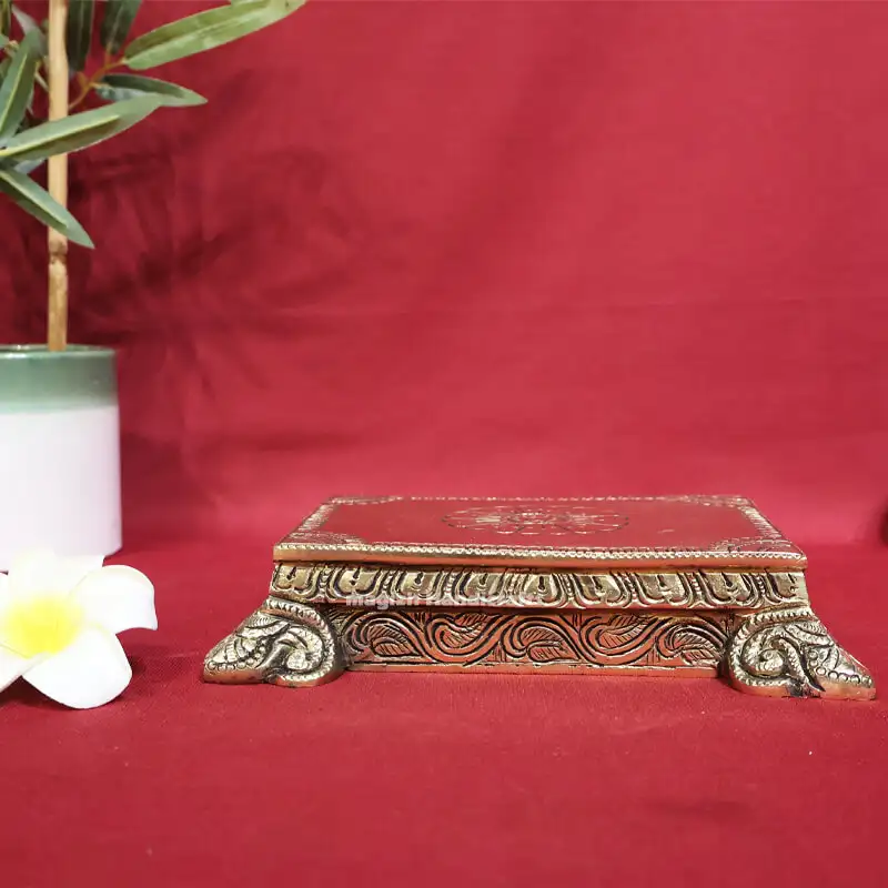 8x6x2 Inches Brass Peedam/Stool SC - secondary