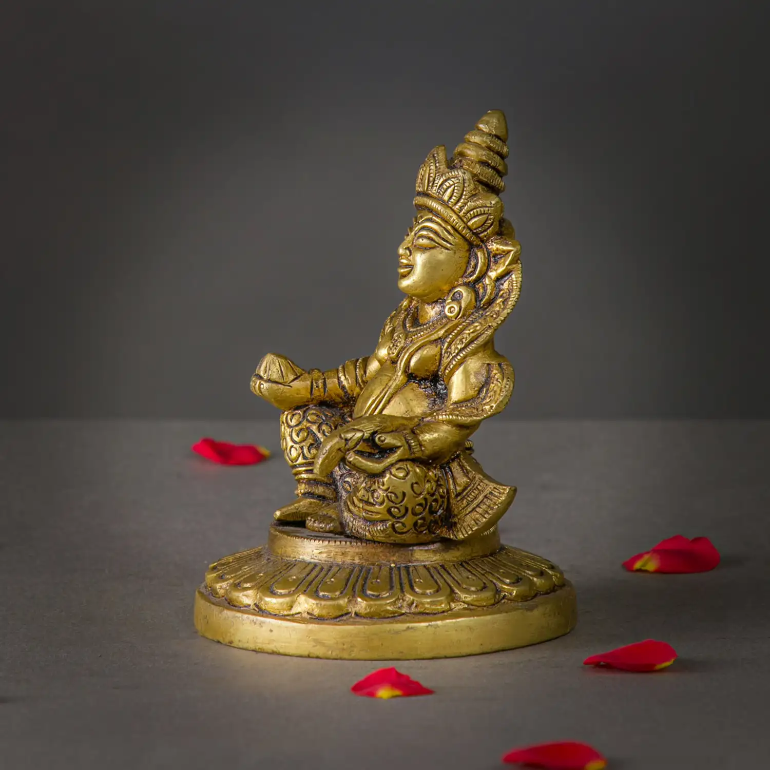 4.5 inches Kuberar round Base idol - image 3