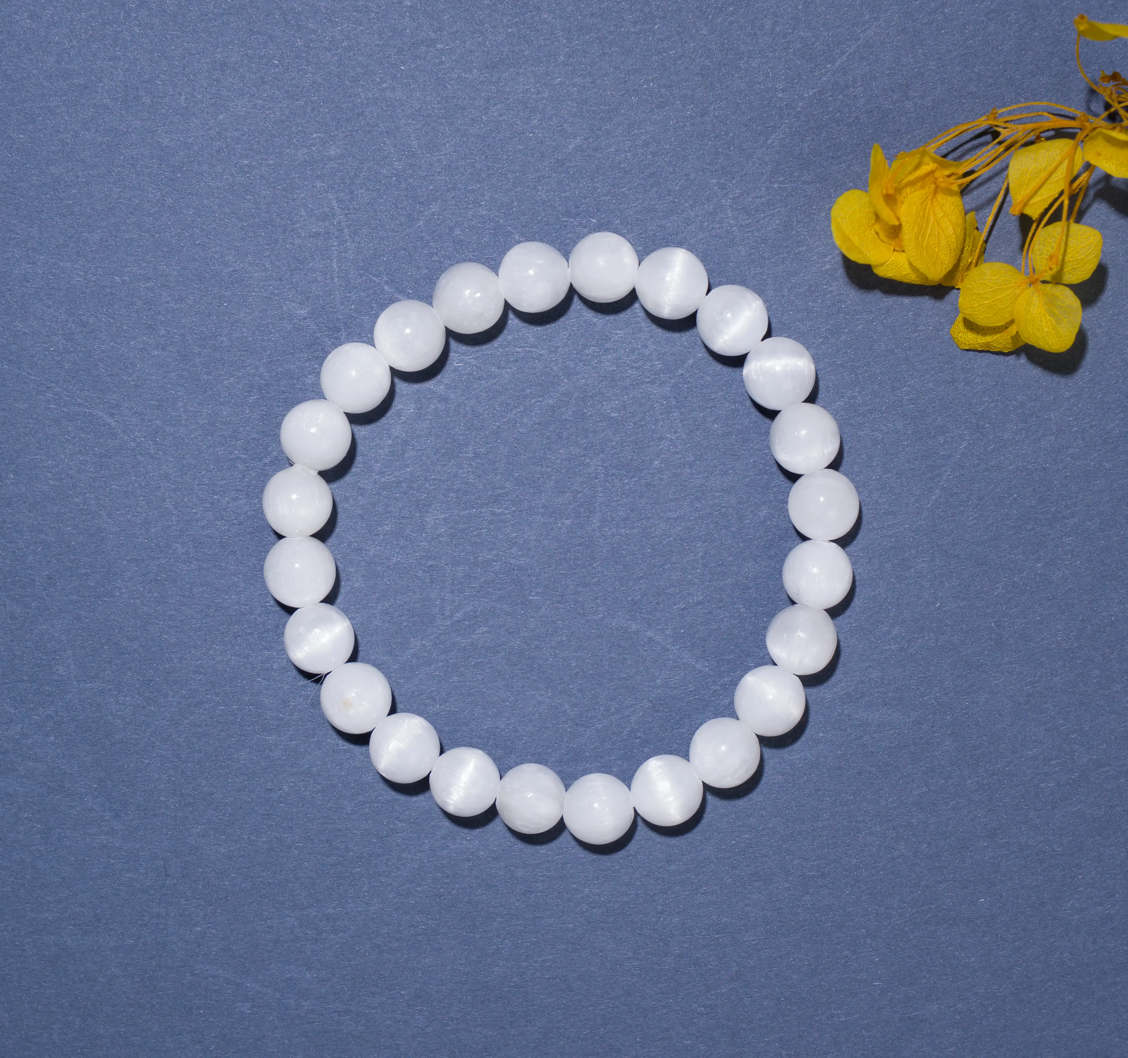 8mm Selenite Crystal Bracelet - secondary