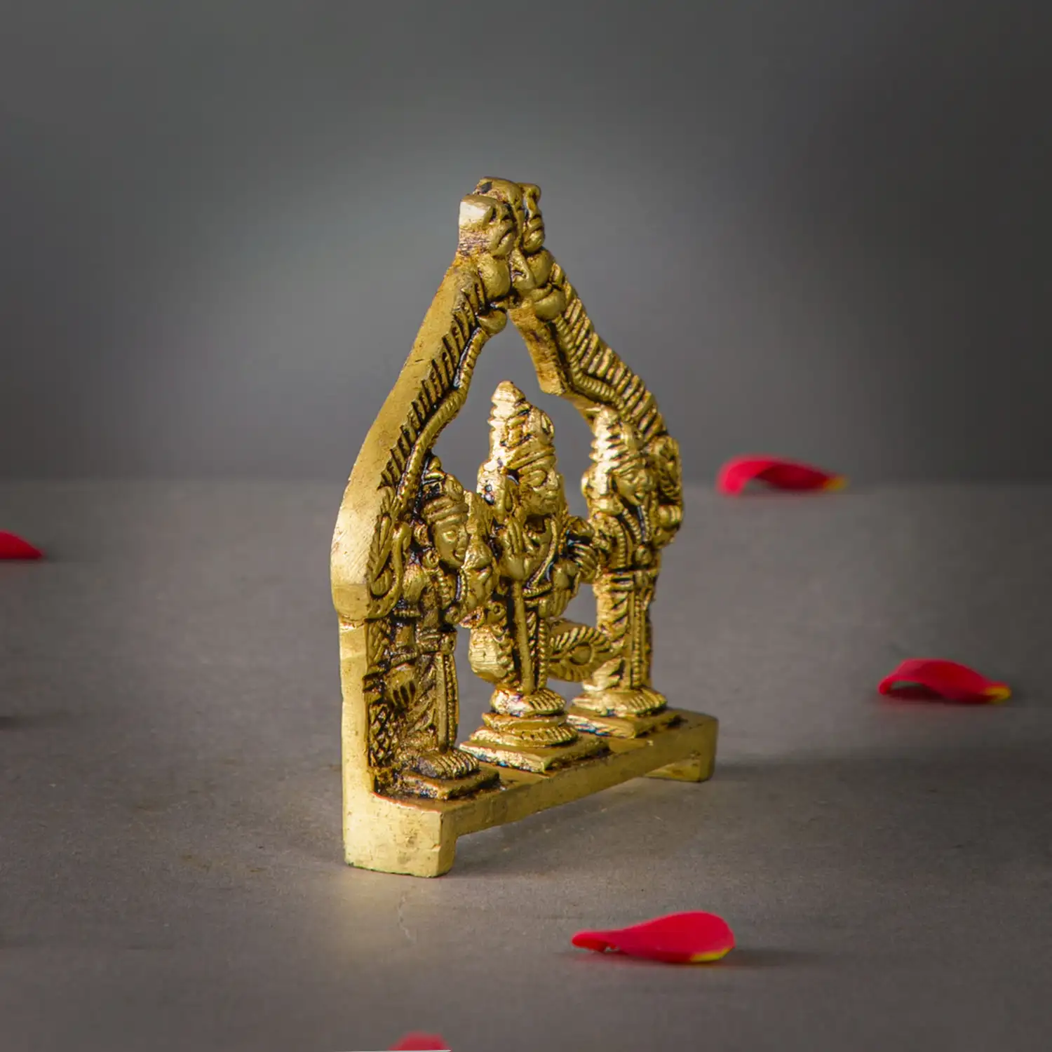 3.5 inches Brass Murugan Valli Deivanai frame idol - secondary