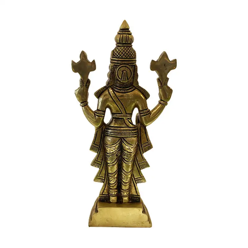 Brass Thirupathi Balaji Idol 9 inches - image 5