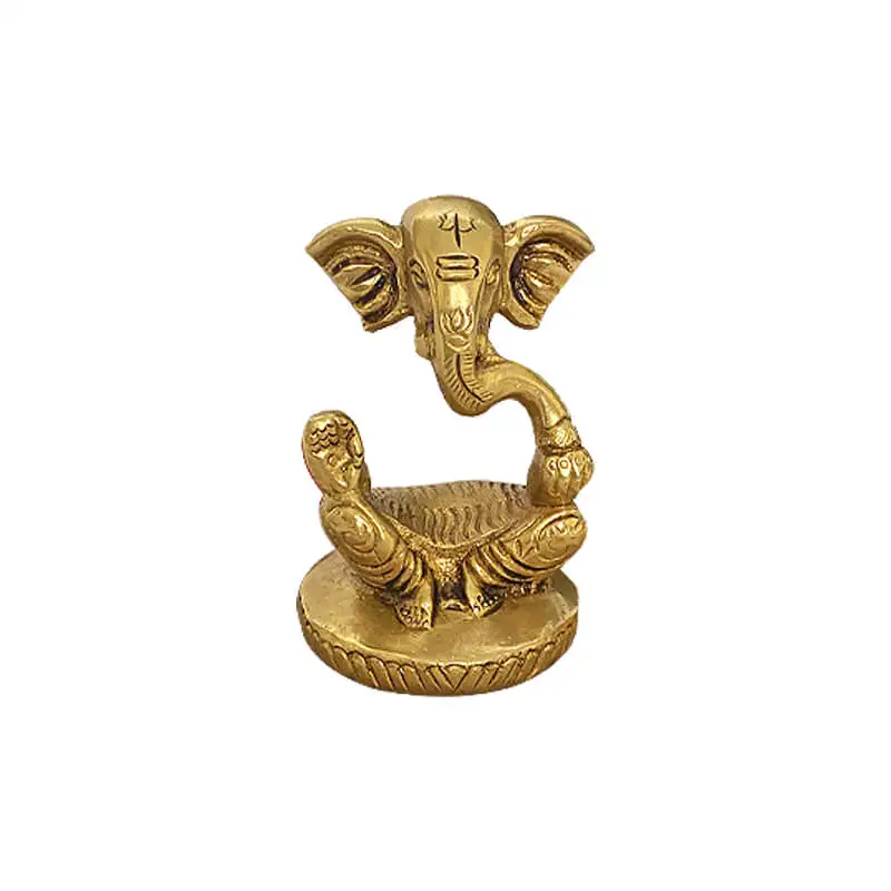 Brass Lord modern Ganesha pooja idol statue - image 4