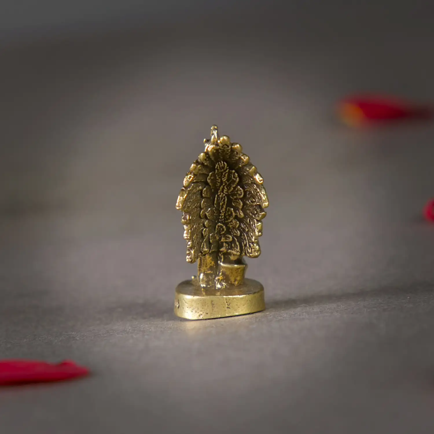1 inch Brass miniature Murugan Seval idol - image 3