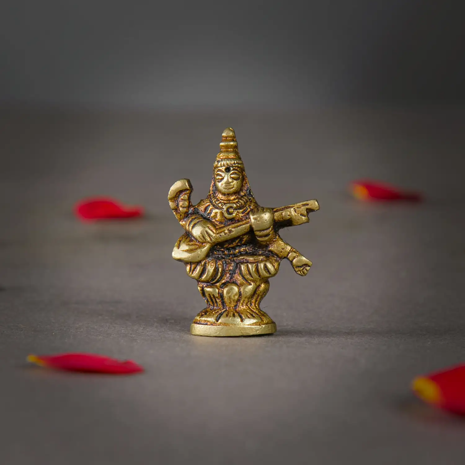 1.5 inches Brass Saraswathi miniature idol SC