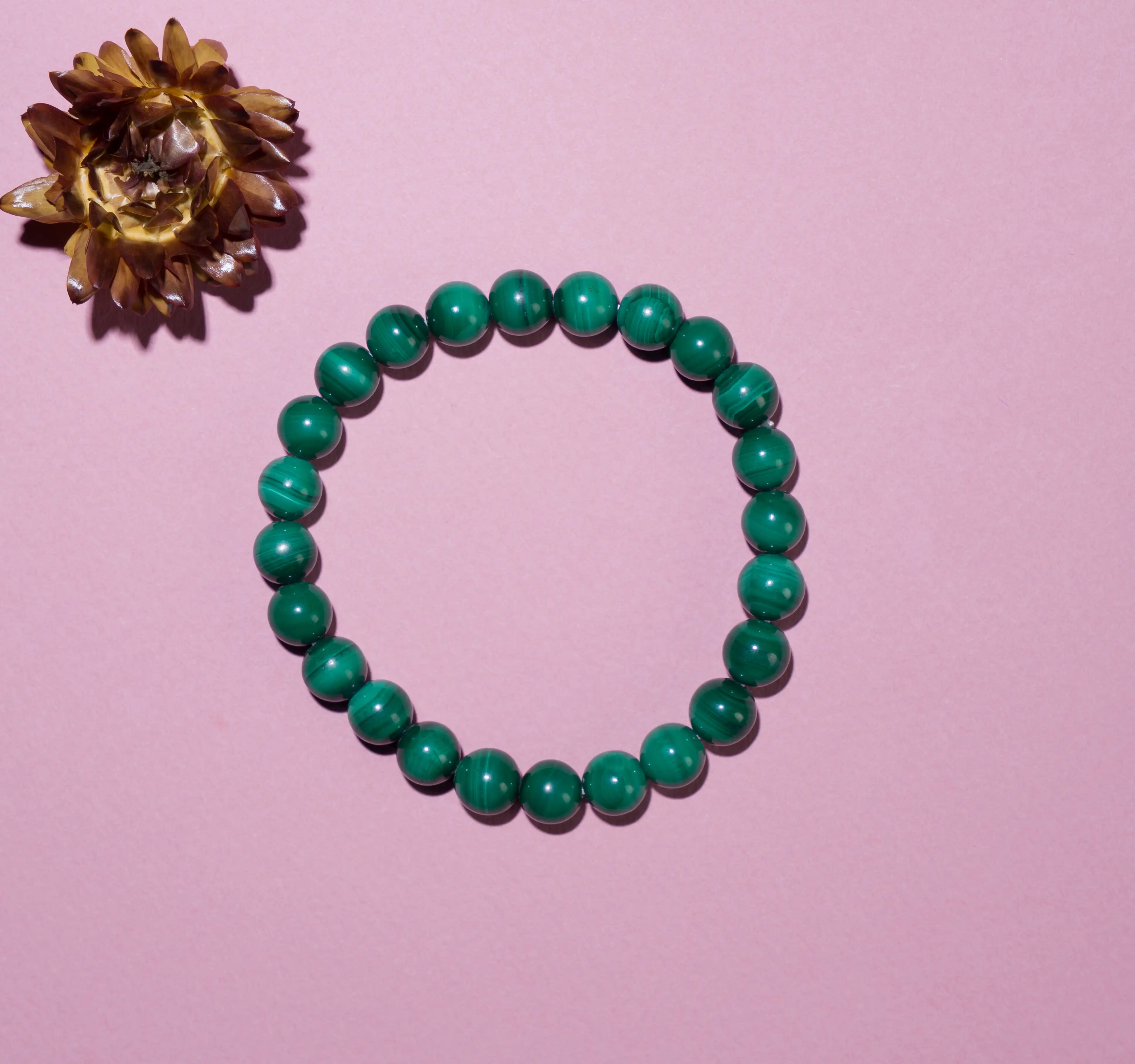 8mm Malachite Crystal Stone Bracelet - secondary