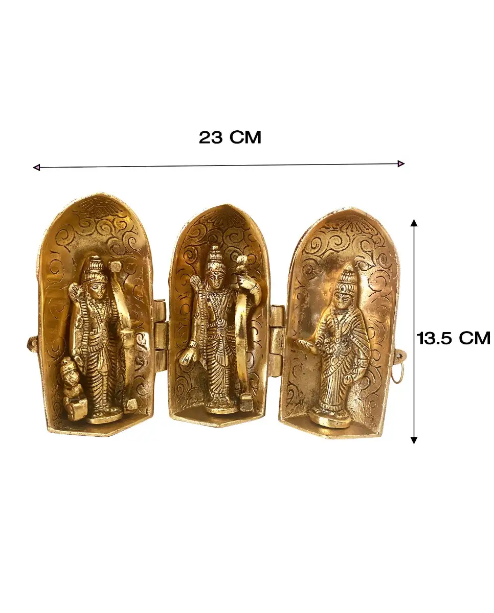 Aluminium gold brass Rama lakshman seetha Hanuman darbar statue