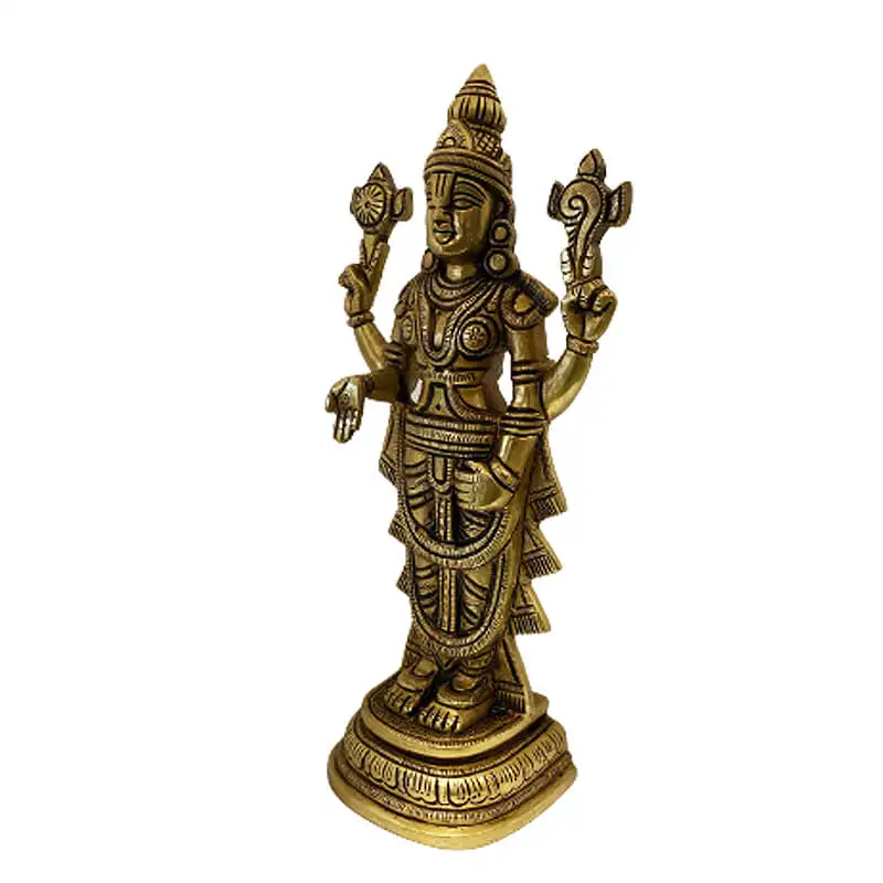 Brass Thirupathi Balaji Idol 9 inches - image 4