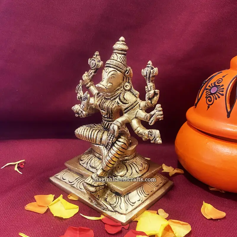 Brass Varahi Amman 3.8 inches - image 3