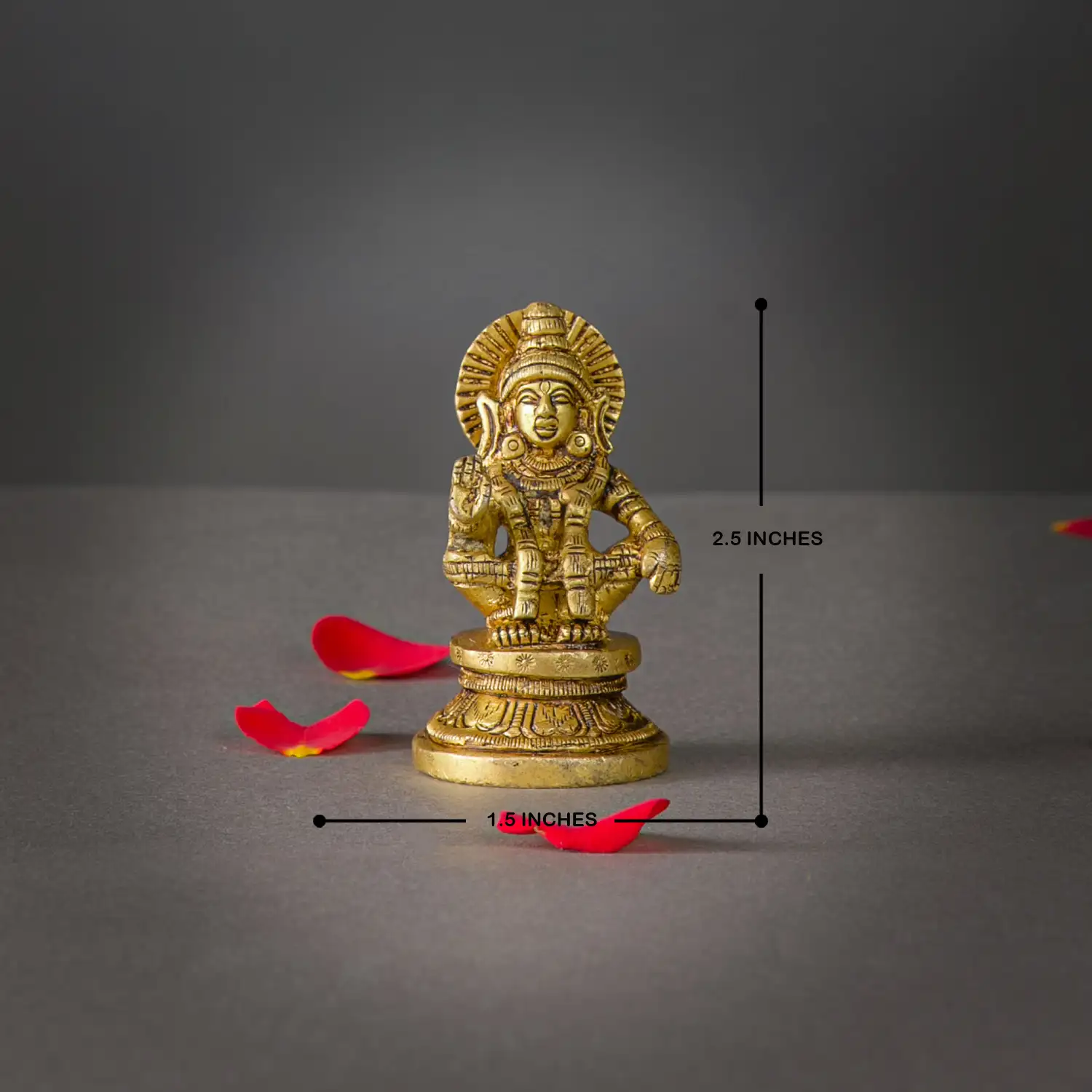 2.5 Inches Brass Ayyappan Idol - image 5