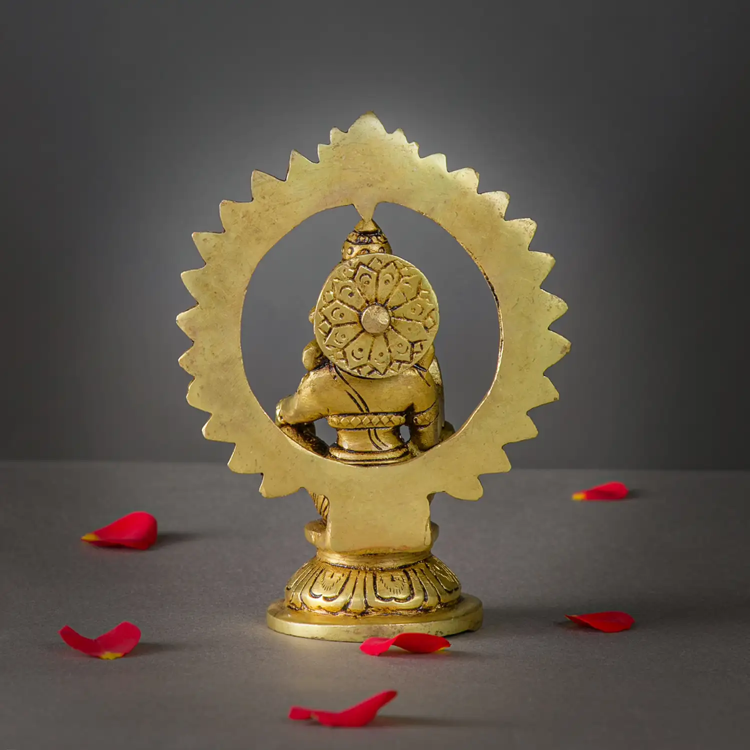 5 inch Brass Ayyappan Swamy Idol with thiruvachi - image 4