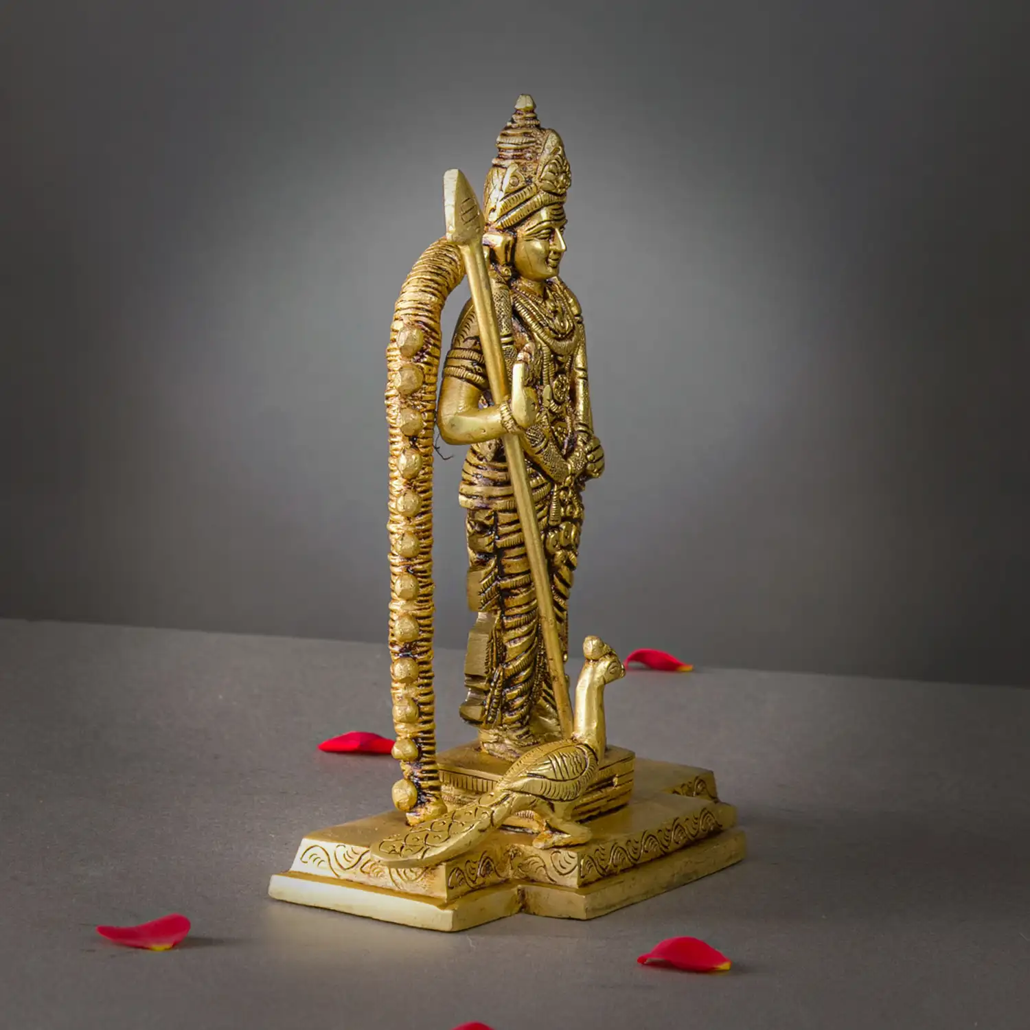 Brass Malaysia Murugan idol - 8 inches - secondary