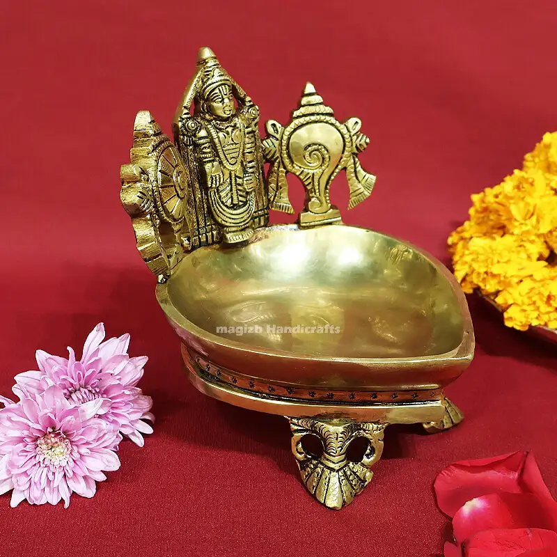 5.5 inches Sangu Balaji Chakram Vilakku SC - image 3