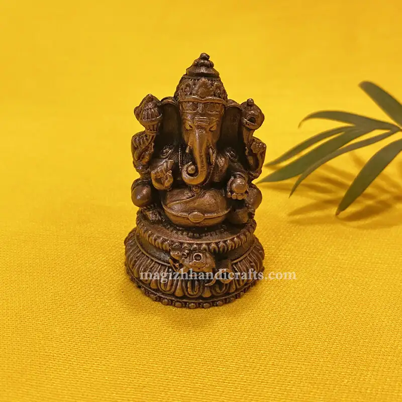 2 inches Copper Hollow Ganesha Idol