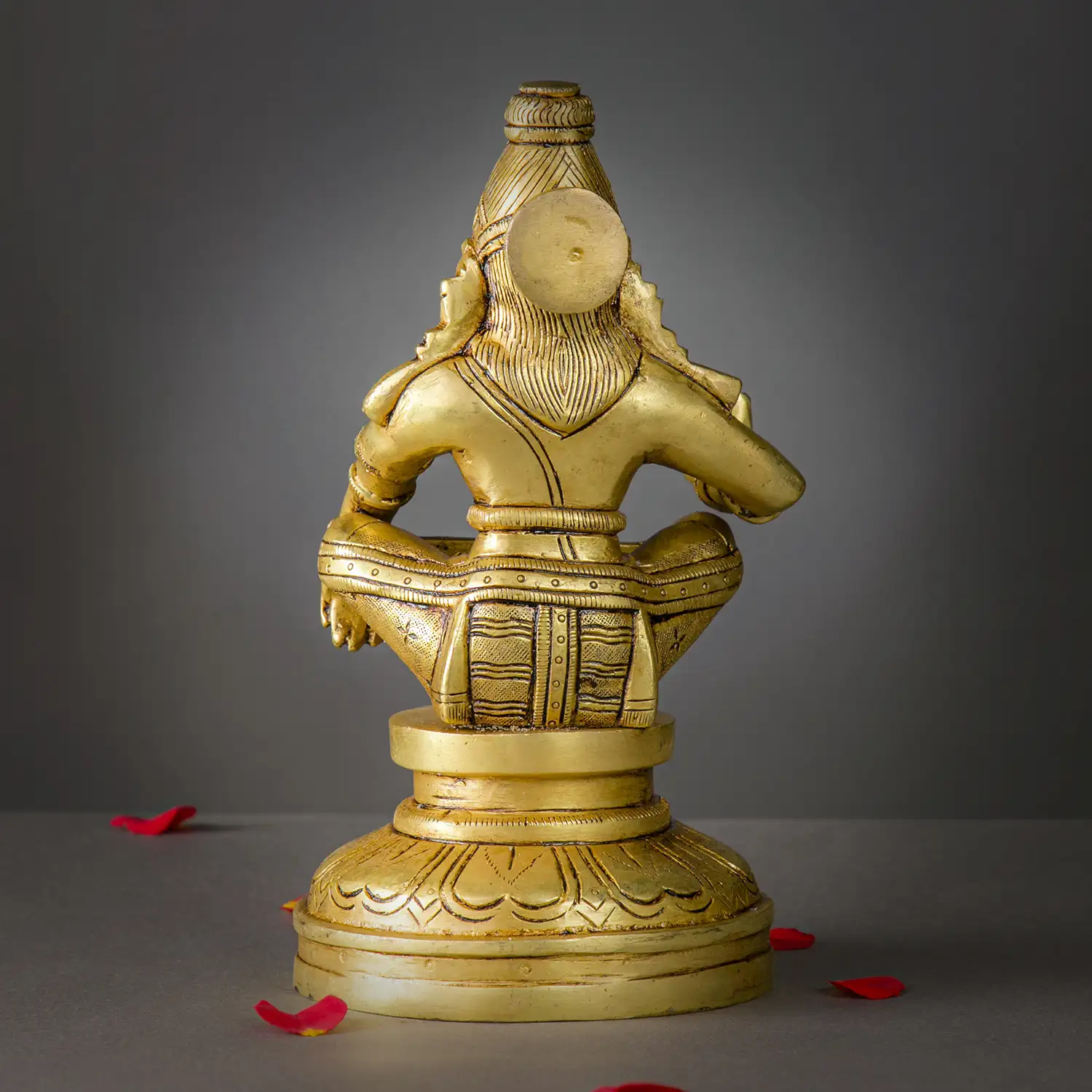 8 inch Brass Ayyappan Swamy Idol - image 4