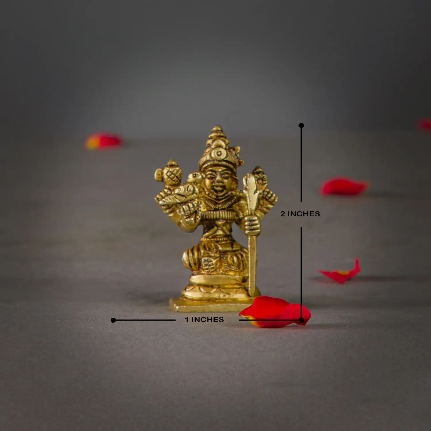2 inches Brass Kamakshi amman idol - image 5