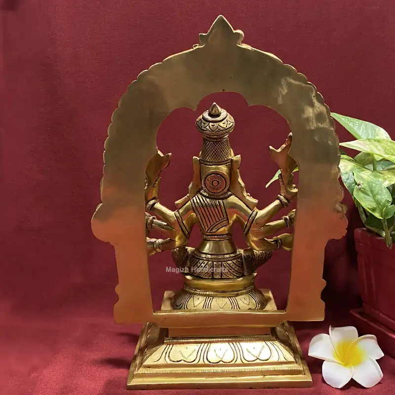 11.5 inches Brass Varahi amman with Thiruvachi - secondary