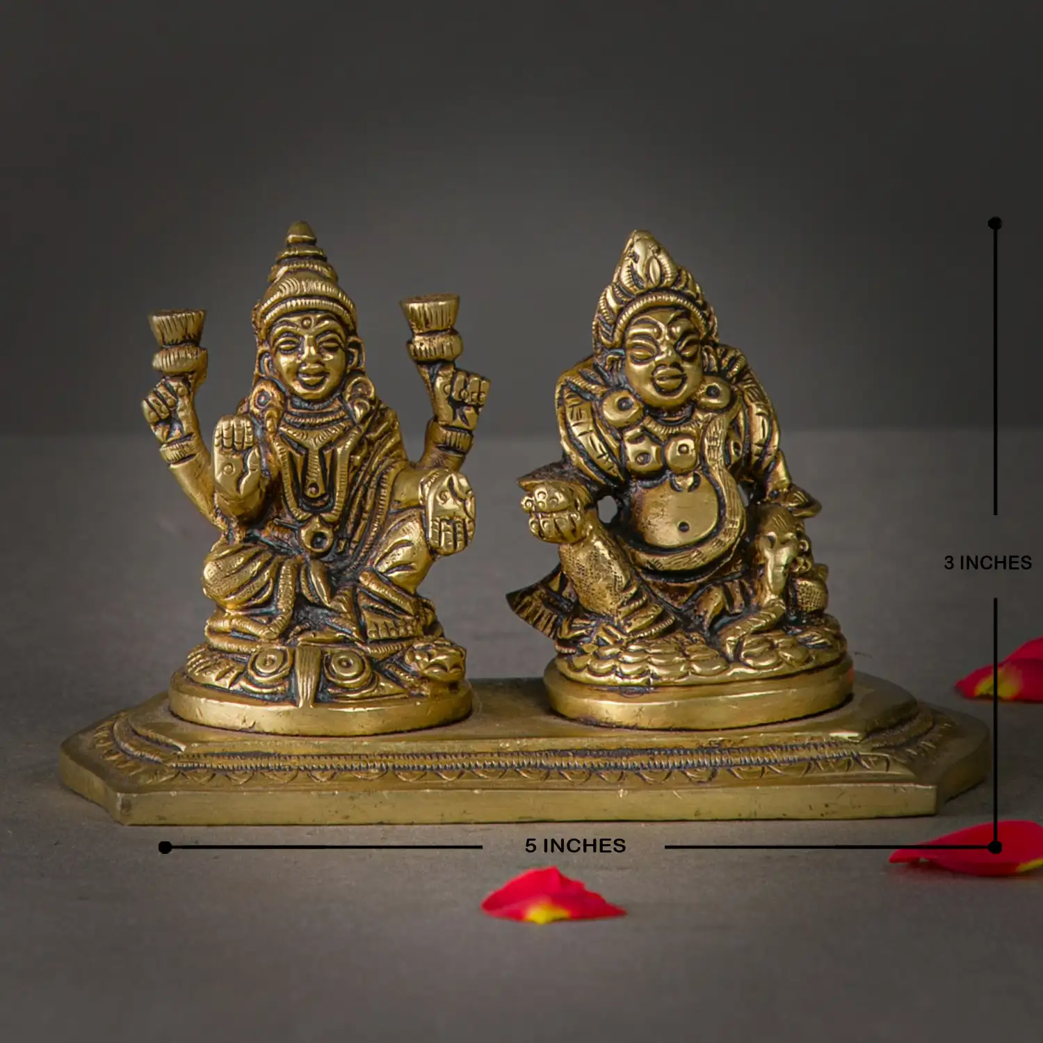 3 inches Brass Lakshmi Kuber Peedam Idol SC - image 5